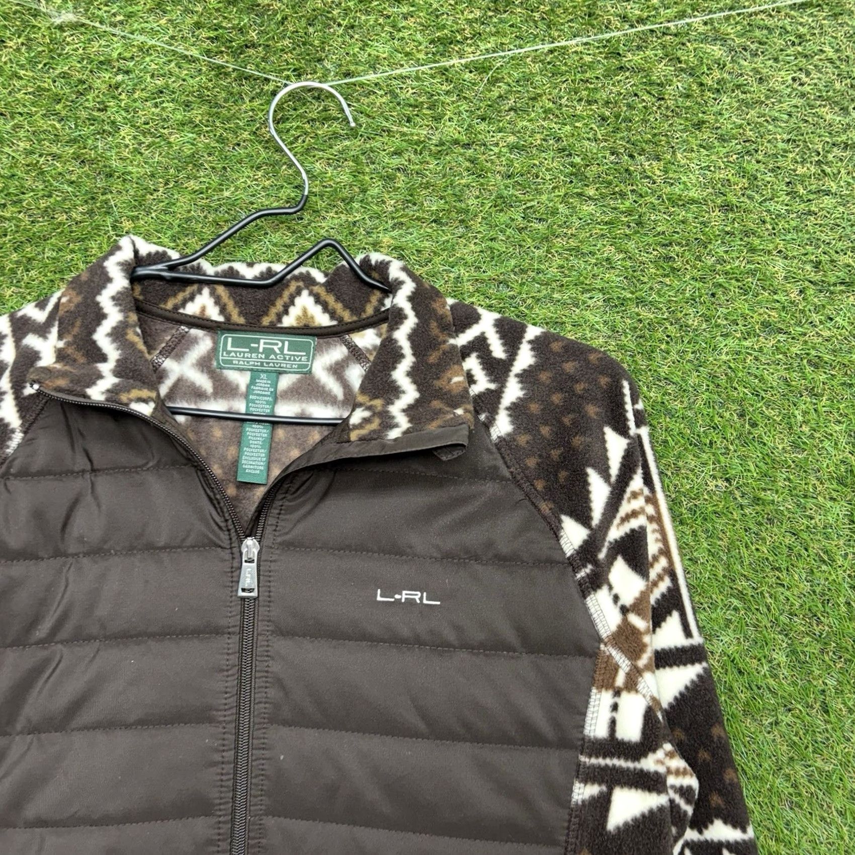 Ralph Lauren Ralph Lauren Fleece Jacket Womens XL Aztec Southwestern Puff Front Zip Up y2k Size XL / US 12-14 / IT 48-50 - 3 Thumbnail