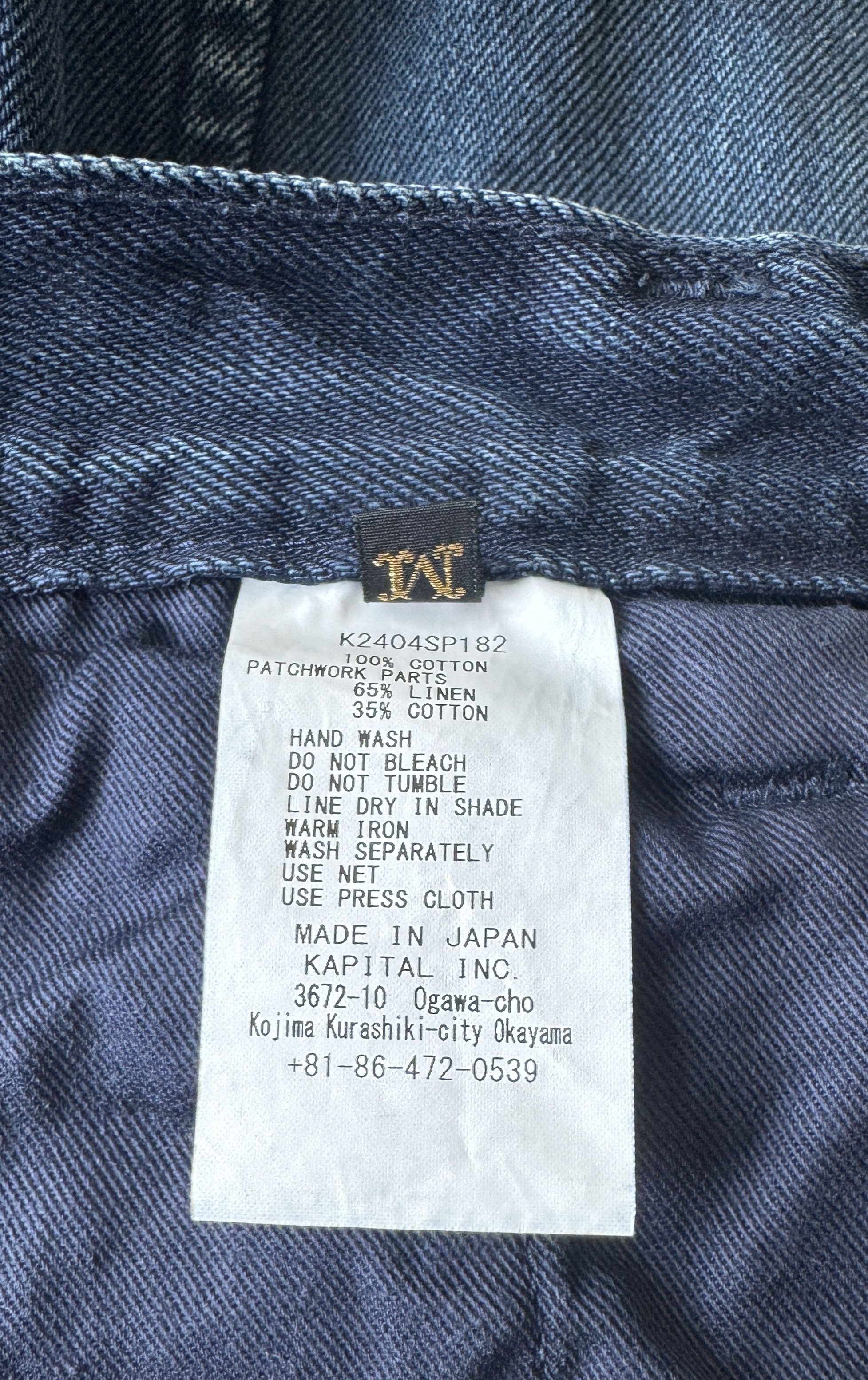 Kapital KAPITAL 10 OZ INDIGO DENIM SHORTS HUTELIMAKE REMAKE SIZE 2 Size US 30 / EU 46 - 12 Thumbnail