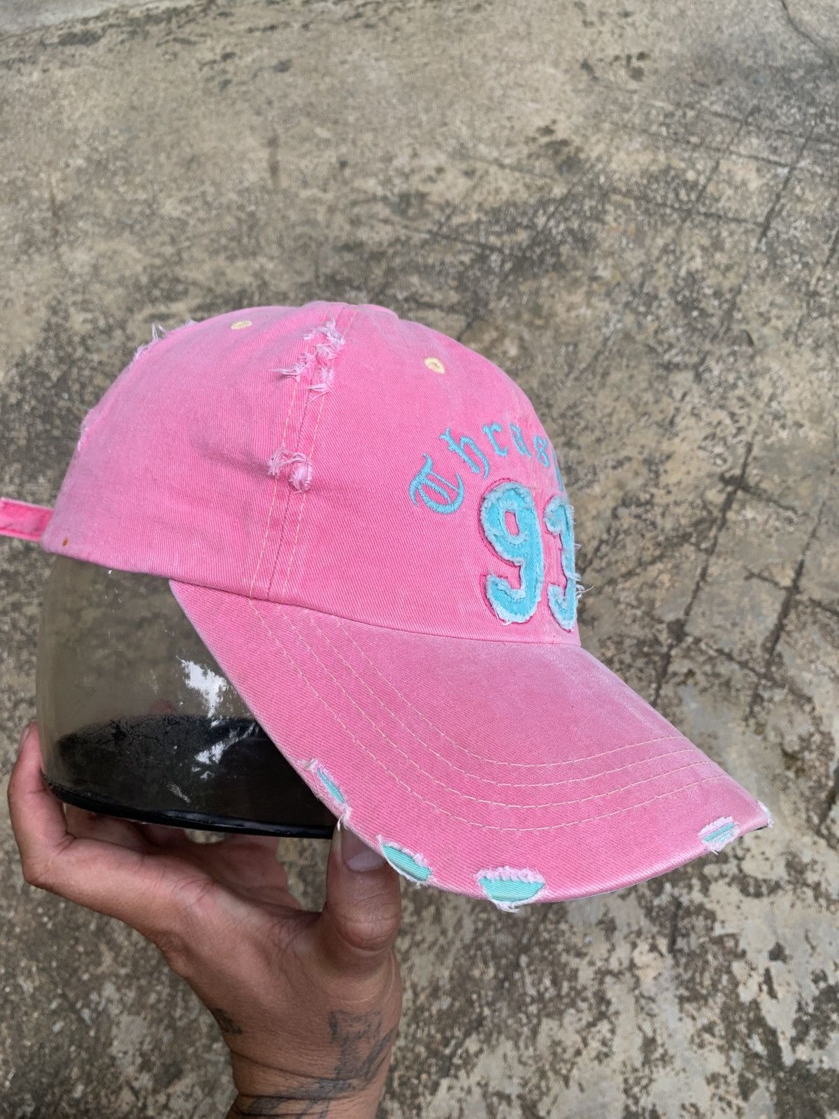 Thrasher y2k Thrasher Pink Distressed Dad Cap Size ONE SIZE - 5 Thumbnail