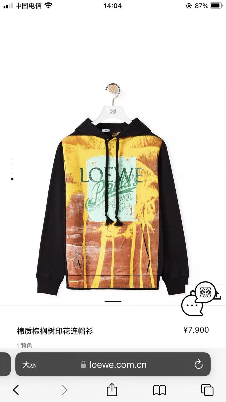 Loewe LOEWE Palm tree pattern with letters hoodie Size L / US 10 / IT 46 - 9 Thumbnail