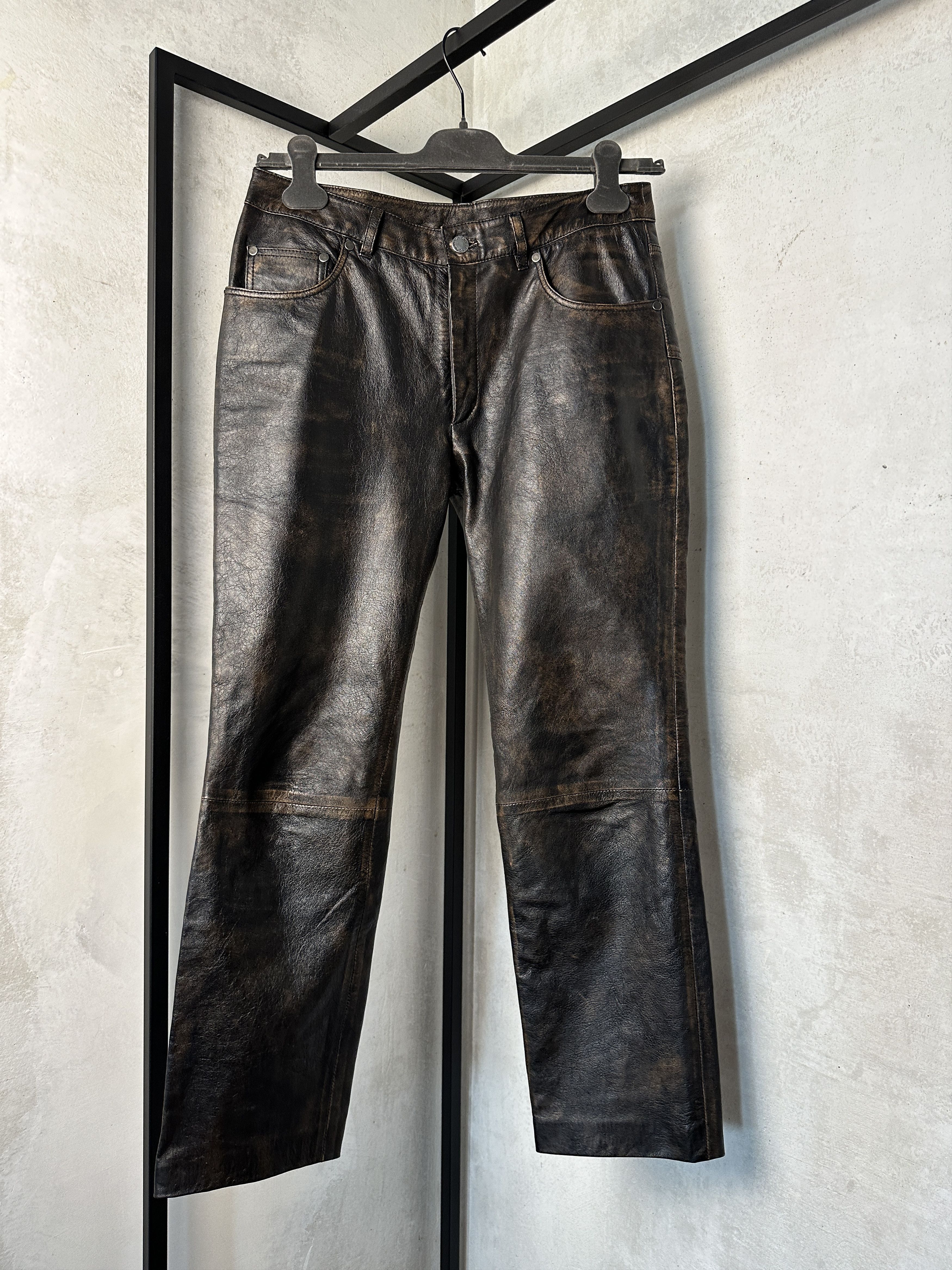 Genuine Leather Lambskin Leather Pants Size 26" / US 2 / IT 38 - 1 Thumbnail