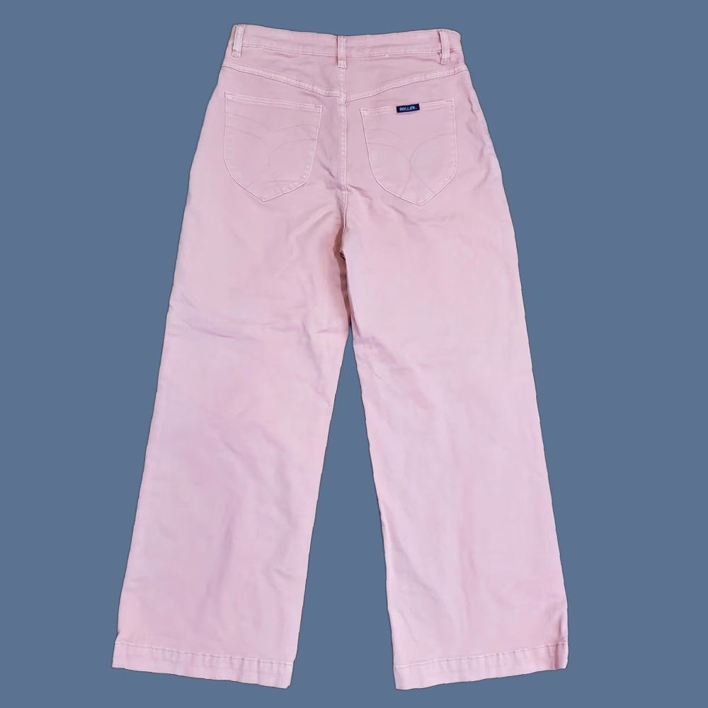 Rolla's Rolla's Jeans Womens 28 Pink High Rise Wide Leg Ankle Denim Pants Aussie 10 Size 28" / US 6 / IT 42 - 1 Thumbnail
