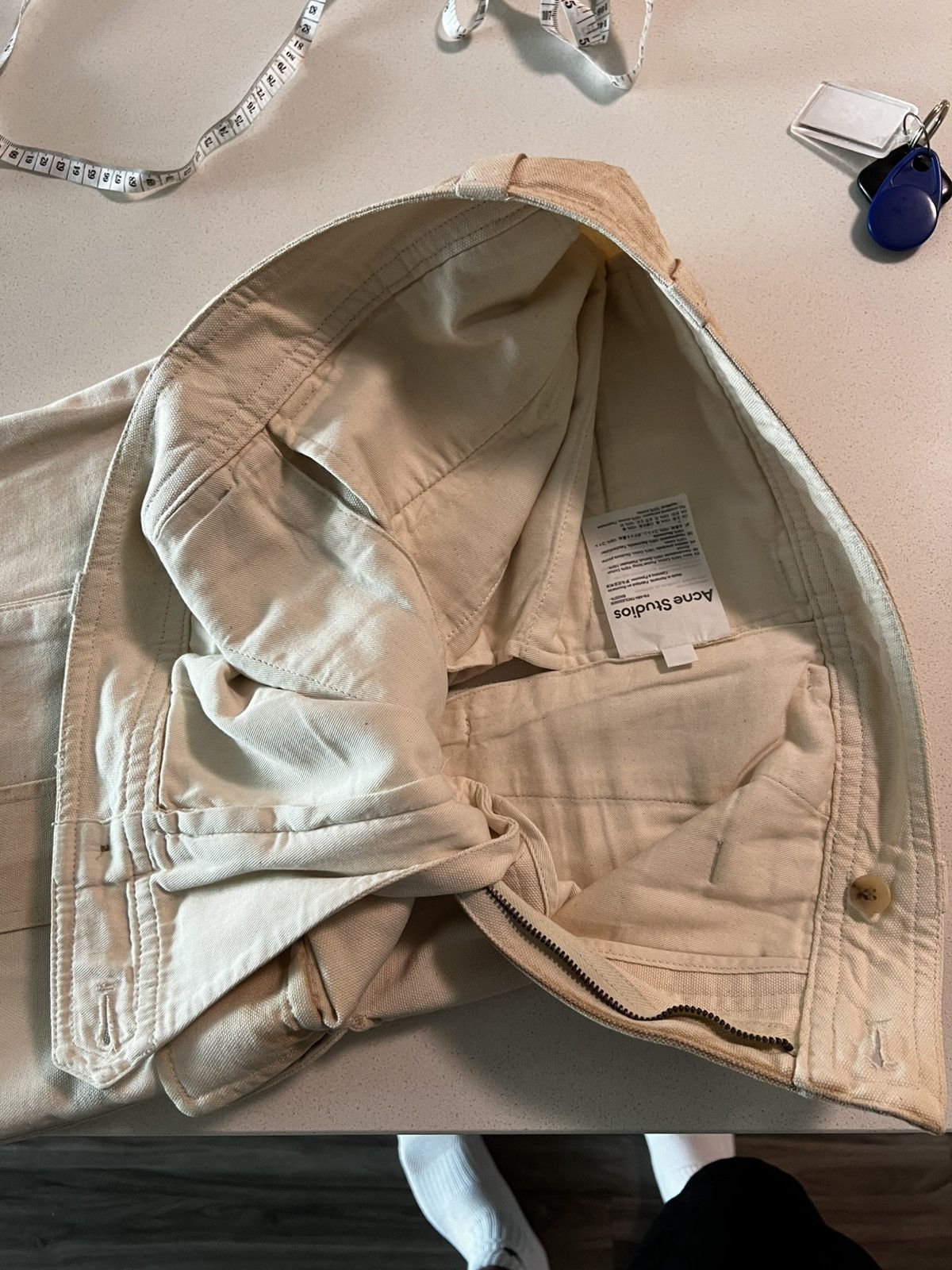 Acne Studios Acne Studios: Beige High-Waisted Cargo Pant Size US 32 / EU 48 - 10 Thumbnail