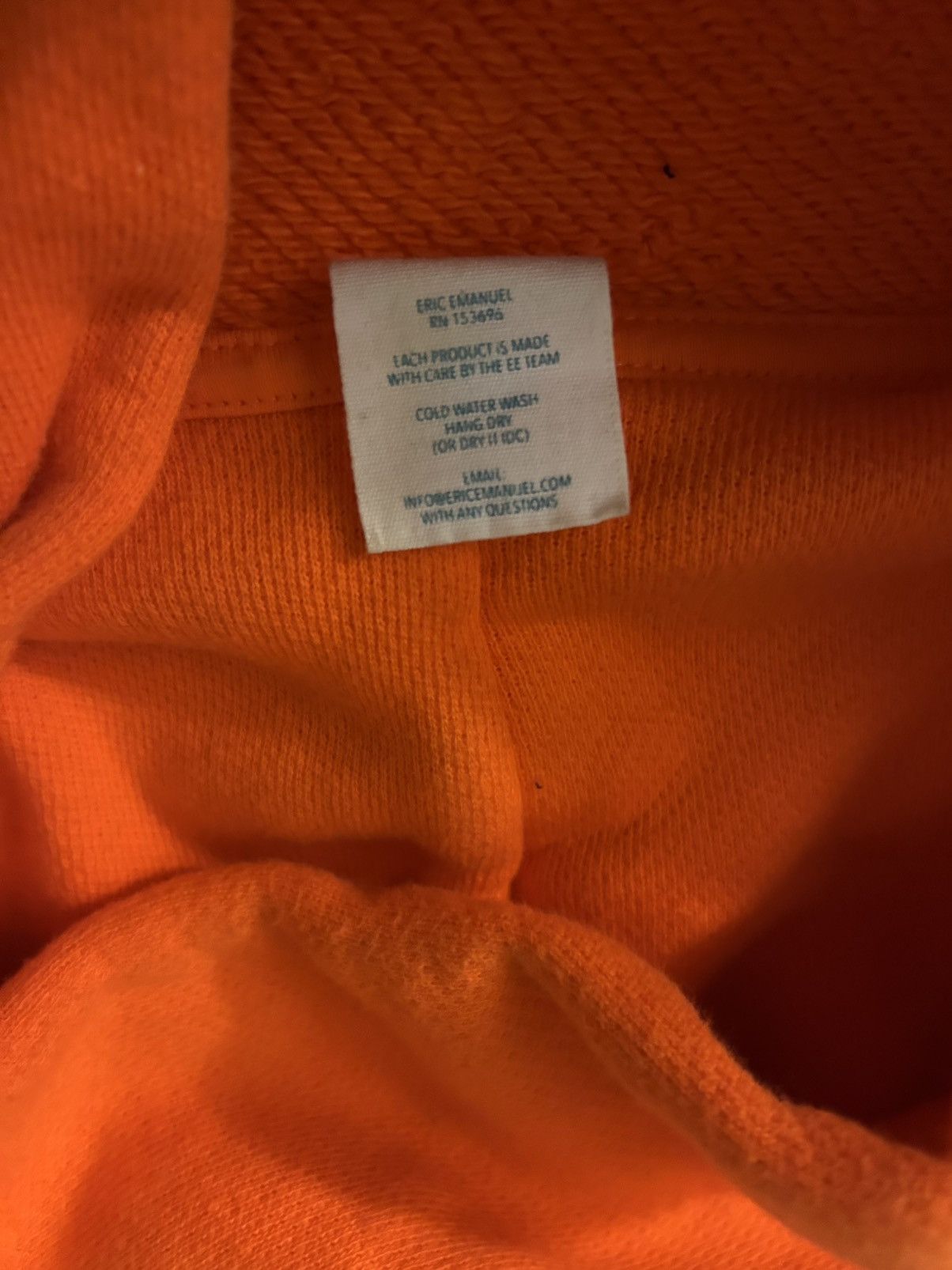 Eric Emanuel Neon Orange Eric Emanuel Lightweight Hoodie Size US S / EU 44-46 / 1 - 6 Thumbnail