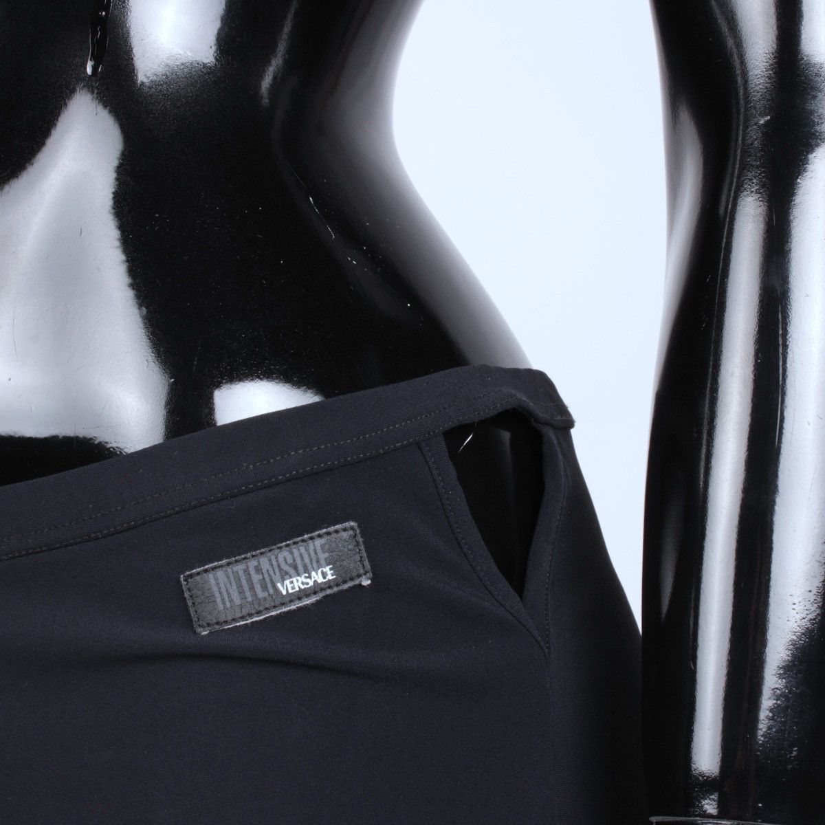 Versace × Vintage Versace Intensive Black Nylon Womens Wide Leg Pants Size 32" / US 10 / IT 46 - 5 Thumbnail