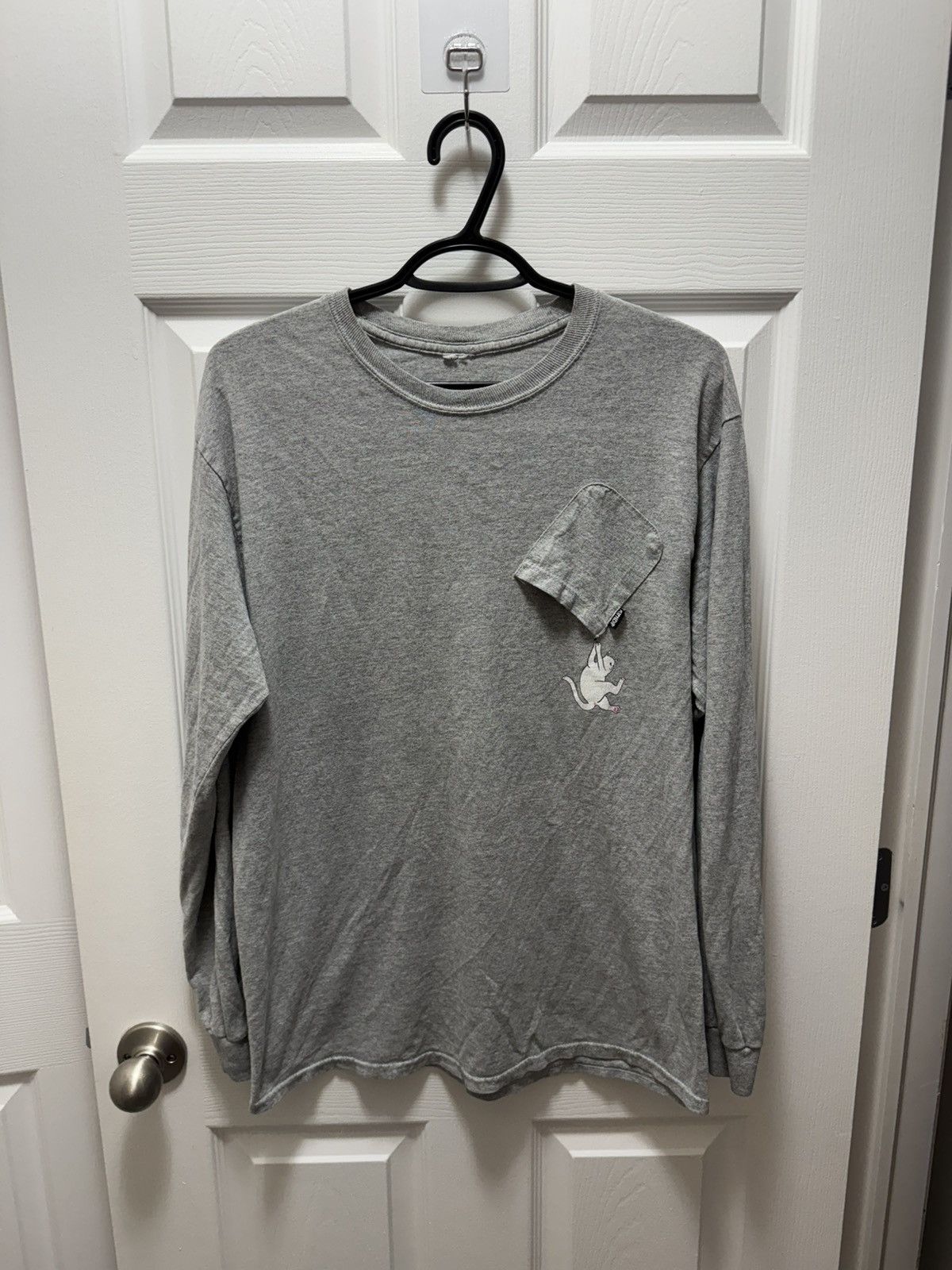 RIPNDIP RipNDip Cat Asymetrical Long Sleeve Pocket Shirt Grey Size US L / EU 52-54 / 3 - 1 Thumbnail