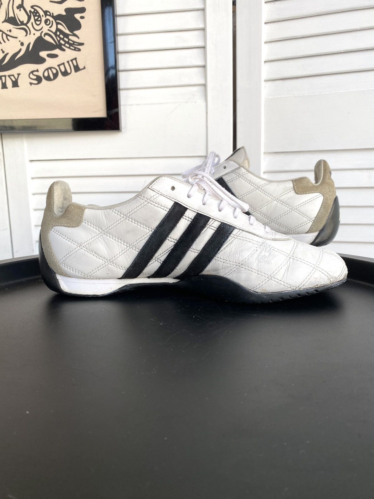 Adidas × Vintage 2004 Adidas Tuscany Good Year Leather Racing F1 Shoes Y2K Size US 8 / EU 41 - 13 Thumbnail