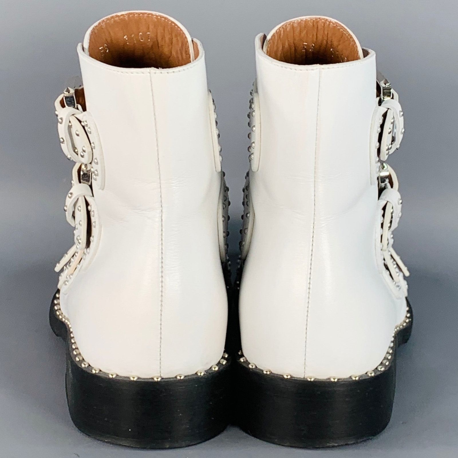 Givenchy GIVENCHY Size 9 White Studded Belted Ankle Boots Size US 9 / IT 39 - 3 Thumbnail