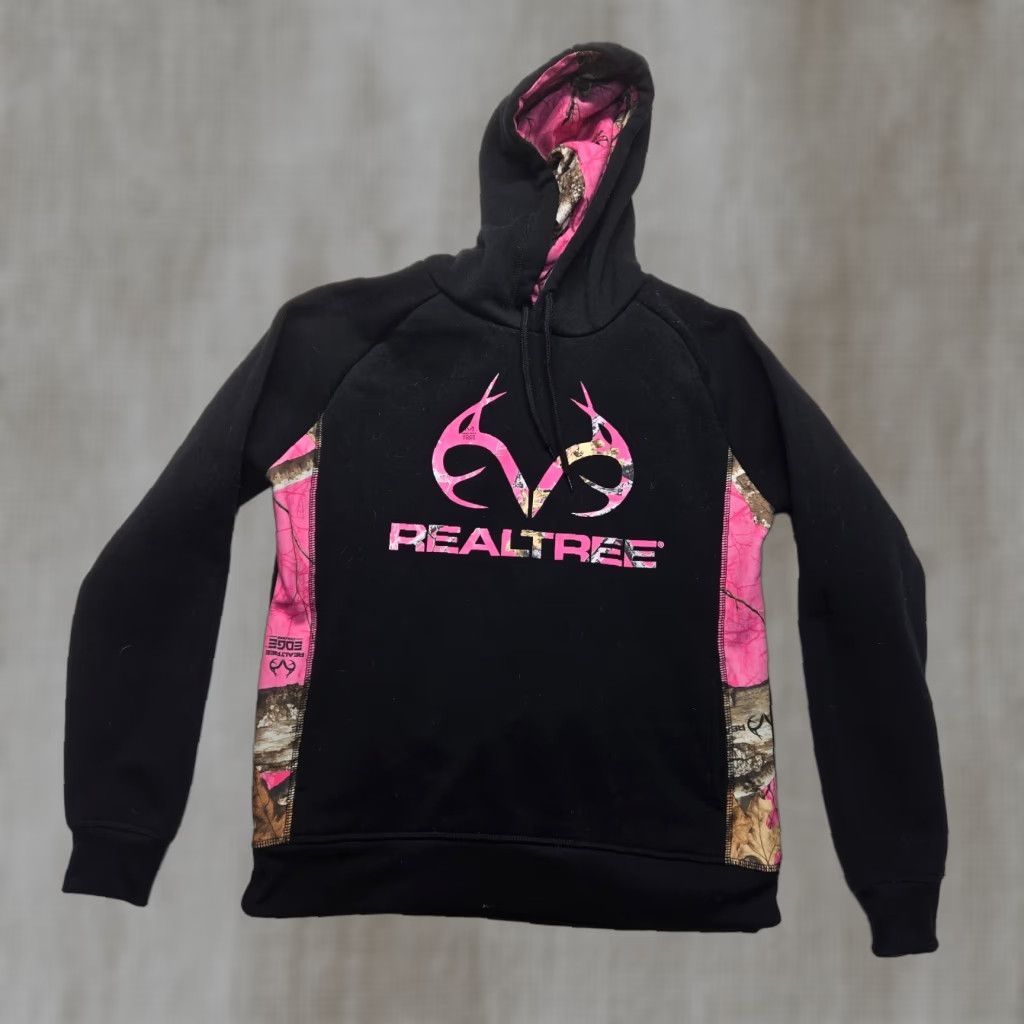 Under Armour Under Armour Hoodie Black Real Tree Pullover Women's M Medium Activewear Hooded Pockets Logo Embroidered Regular Women Clothing Jacket Size M / US 6-8 / IT 42-44 - 1 Thumbnail