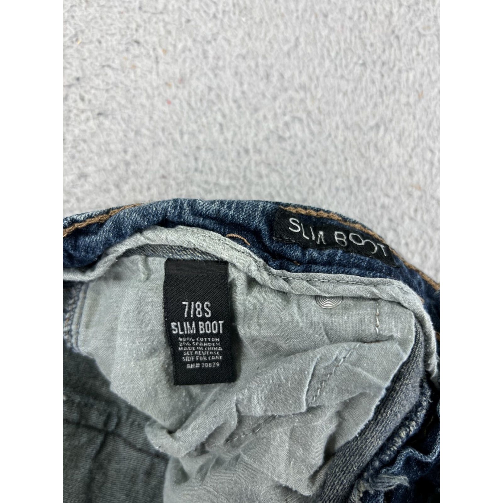 Vintage Rue 21 Jeans Womens Slim Bootcut Denim Blue 7 Moderate Wash Cotton Stretch Five-Pocket Rise Low Womens jeans Size 28" / US 6 / IT 42 - 4 Thumbnail