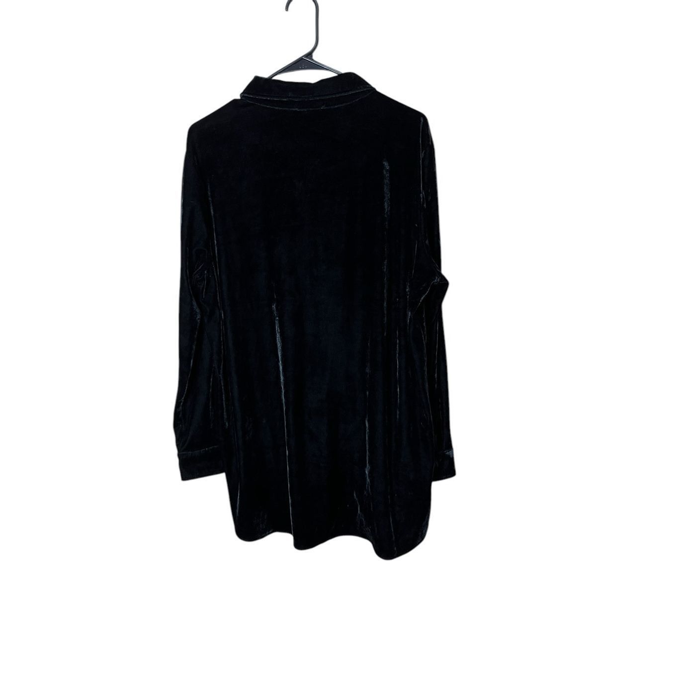 Other Rebecca Malone Black Velvet Button Up Blouse Size XL Size XL / US 12-14 / IT 48-50 - 2 Thumbnail