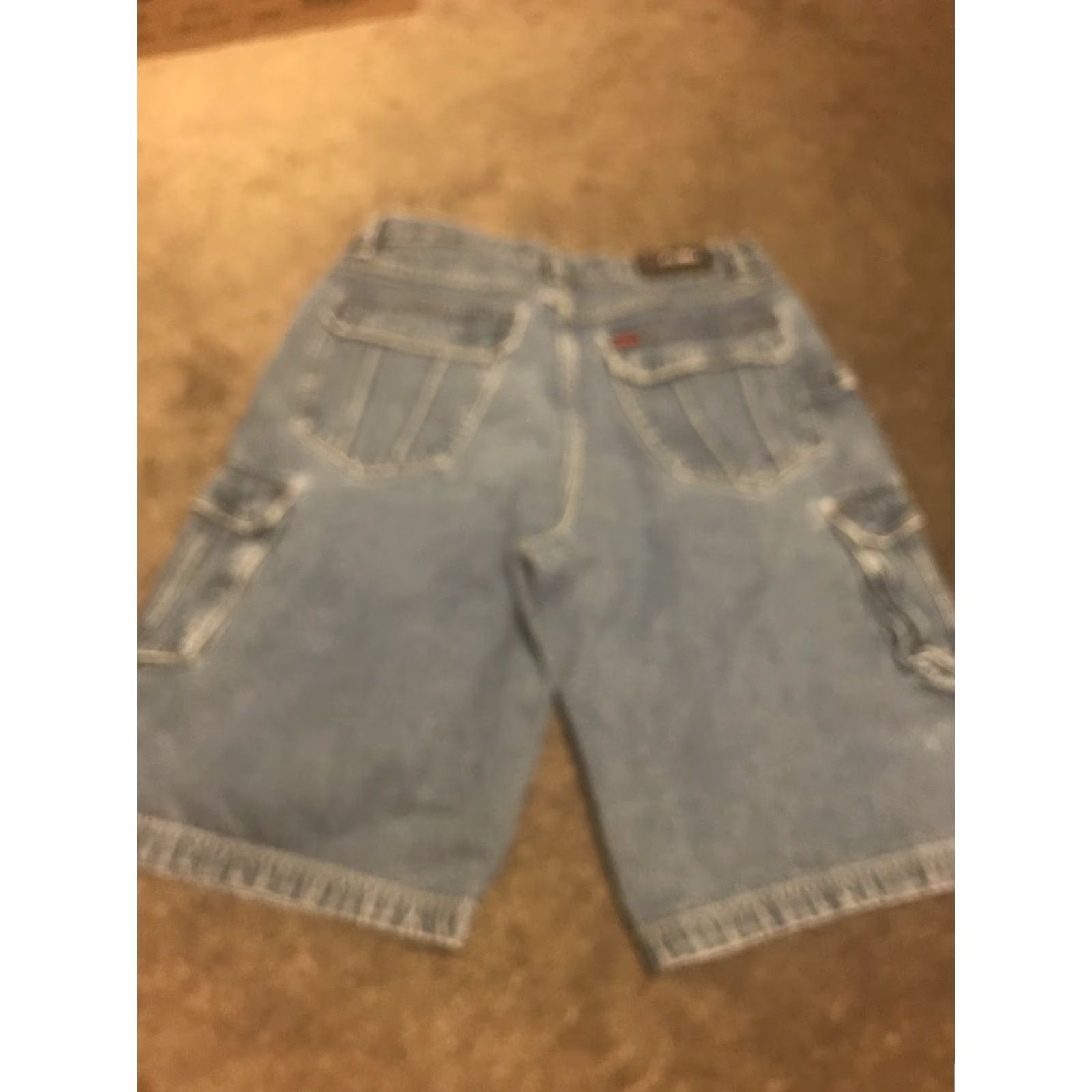 Fubu Vintage FUBU Shorts Mens 38 Blue Denim Baggy Cargo Pocket 5-Pocket Design JNCO Cargo Shorts Mens Regular Blue Denim Size US 38 / EU 54 - 3 Thumbnail