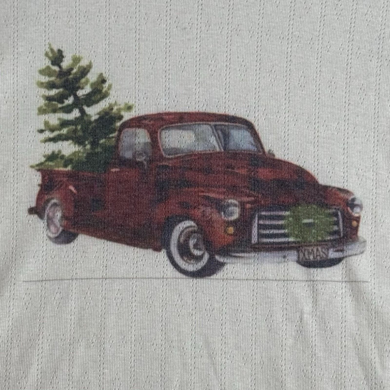 Other Christmas Truck Shirt Womens XL Pointelle Knit Cottagecore Size XL / US 12-14 / IT 48-50 - 3 Thumbnail