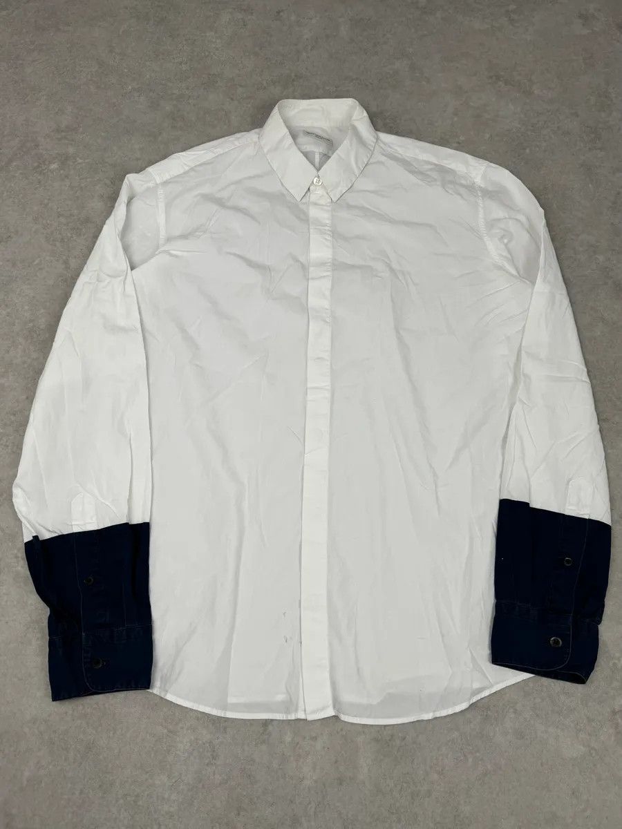 Dries Van Noten Contemporary White & Navy Shirt