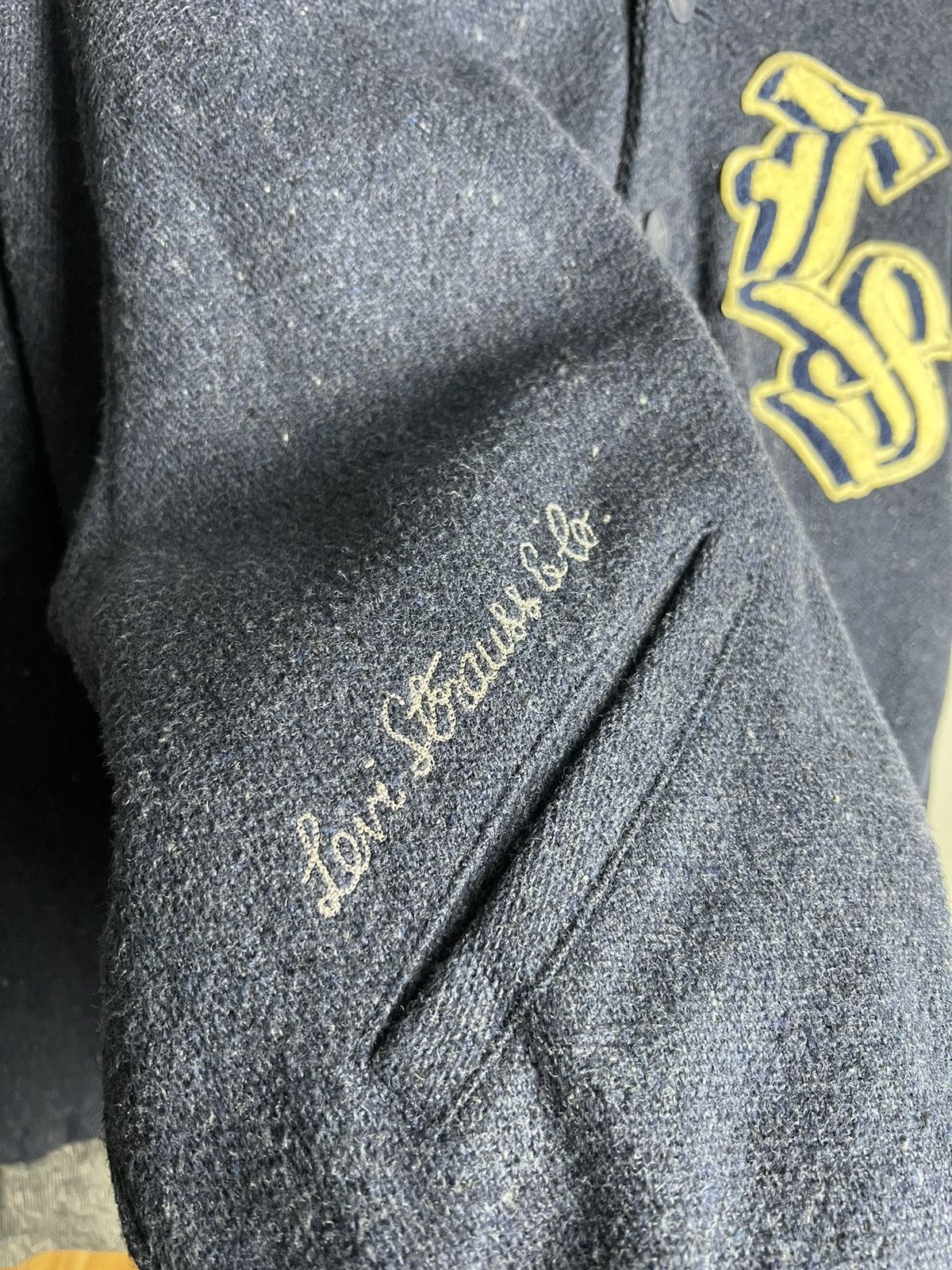 Levi's × Levi's Vintage Clothing × Vintage Vintage 1998 Levi's Chainstitch Varsity Wool Jackets Size US L / EU 52-54 / 3 - 3 Thumbnail