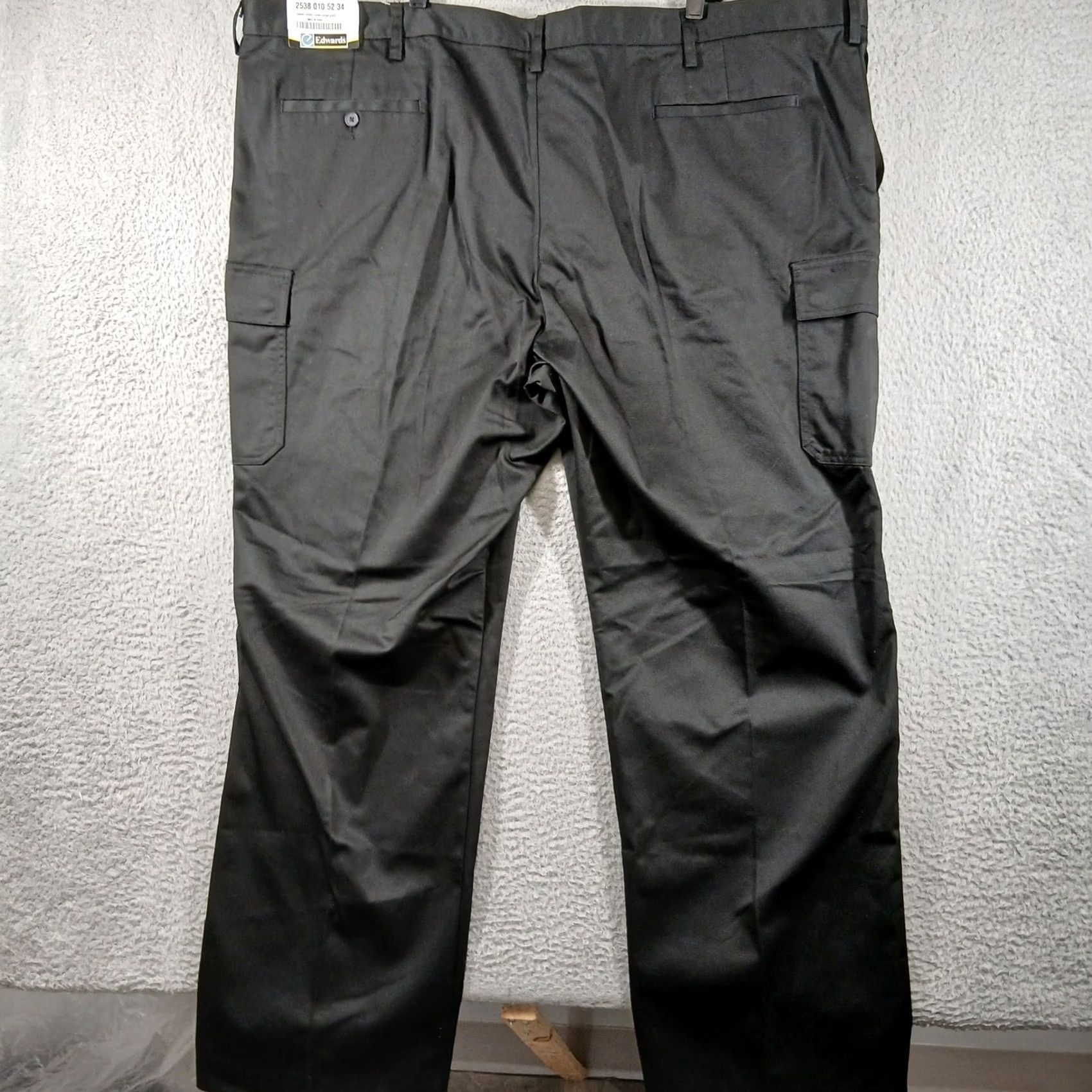 Vintage Edward s Black Utility Chino Cargo Pants Mens 52x34 NWT Size US 36 / EU 52 - 3 Thumbnail