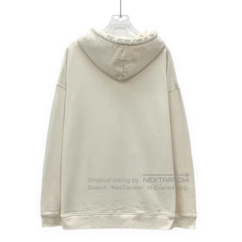 Loewe Loewe Beige logo embossed cotton hooded drawstring long-sl Size US M / EU 48-50 / 2 - 2 Thumbnail
