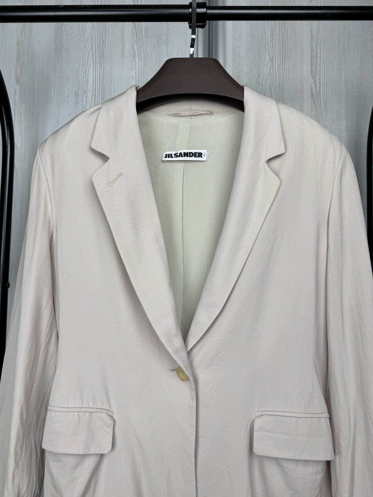 Jil Sander Jil Sander vintage 80s 90s creamy beige silk 1 button blazer Size S / US 4 / IT 40 - 3 Thumbnail