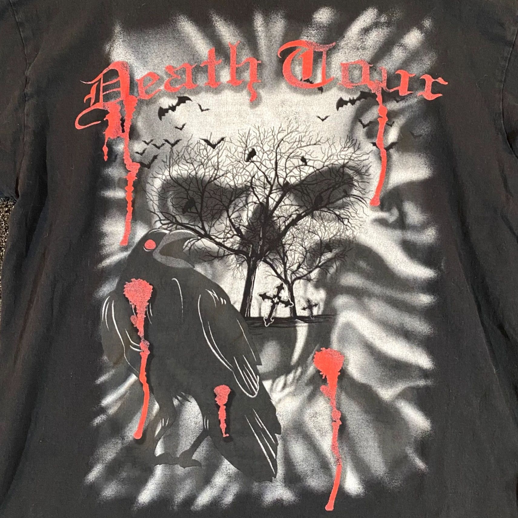 Vintage Death Tour Shirt Mens 2XL Black Band Tee Short Sleeve Metal Crow Skull Graphic Shirt Mens 2XL Black Band Tee Short Sleeve Metal Crow Skull Graphic Size US XXL / EU 58 / 5 - 2 Thumbnail