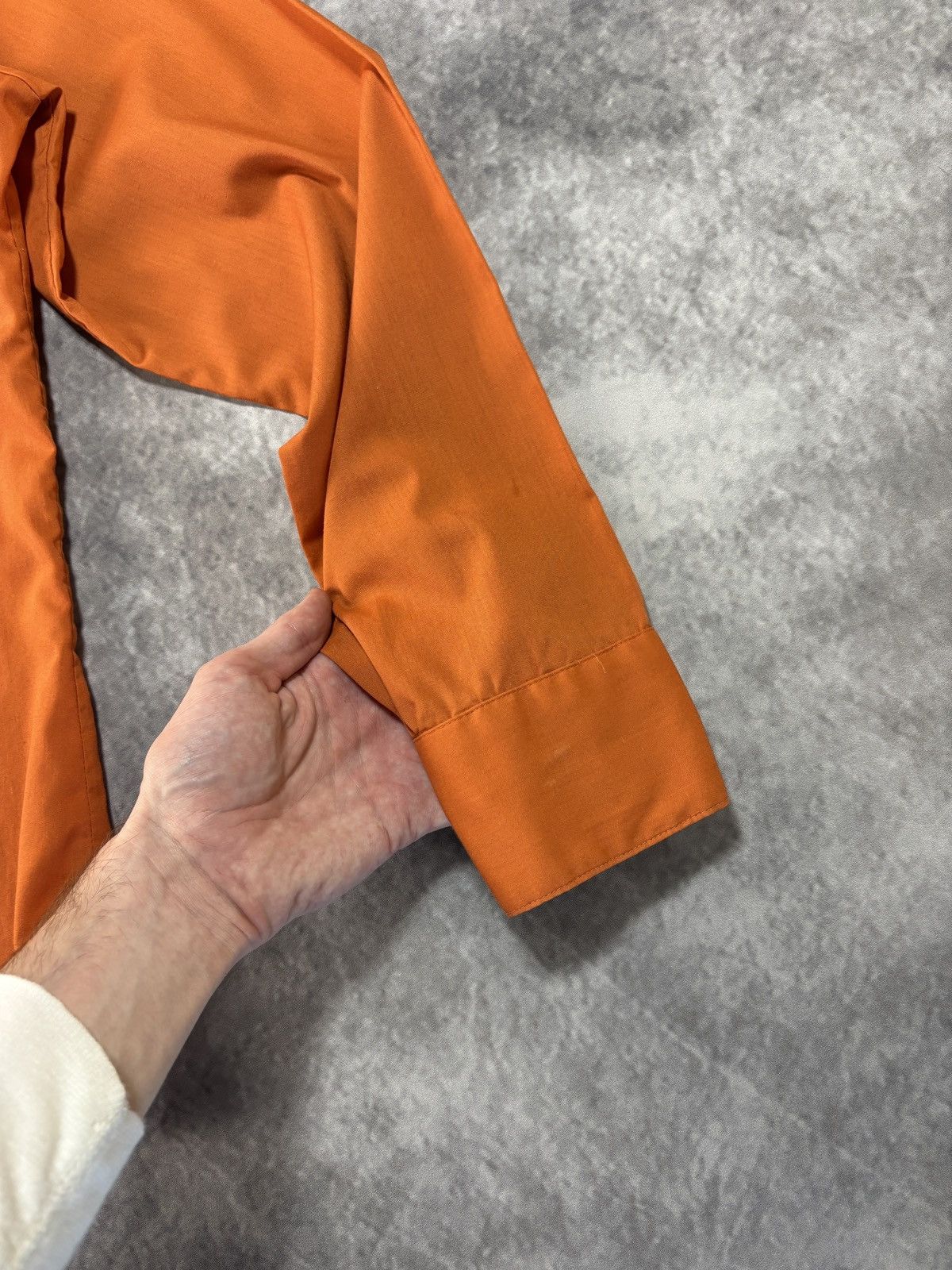 Vintage 1970s Vintage Shirt Dog Collar Disco Orange Forsyth Perma Pr Size US S / EU 44-46 / 1 - 9 Thumbnail