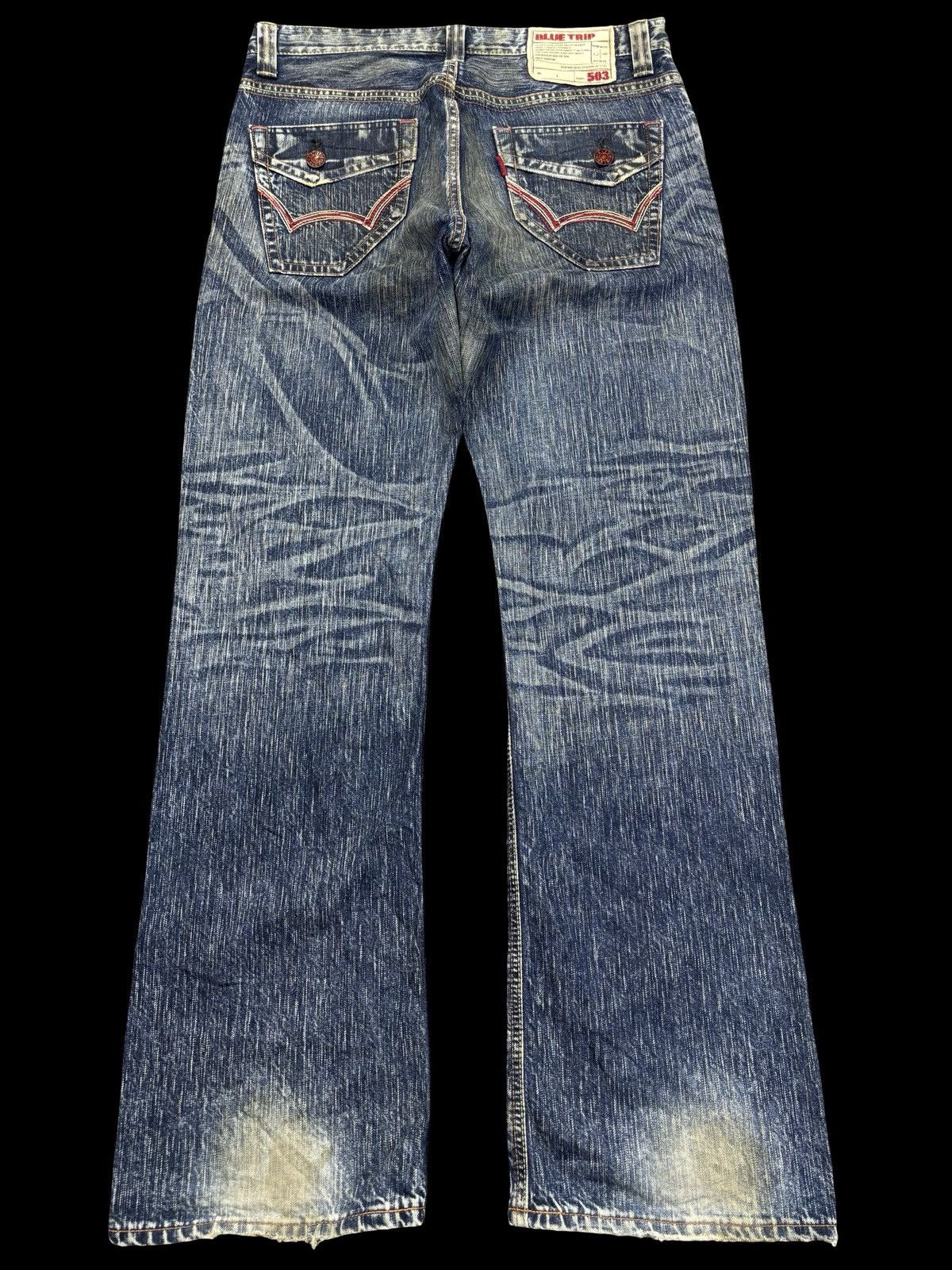 Edwin Flare Edwin 503 Sandy Style Crazy Fades Denim F922 Size US 35 - 1 Thumbnail