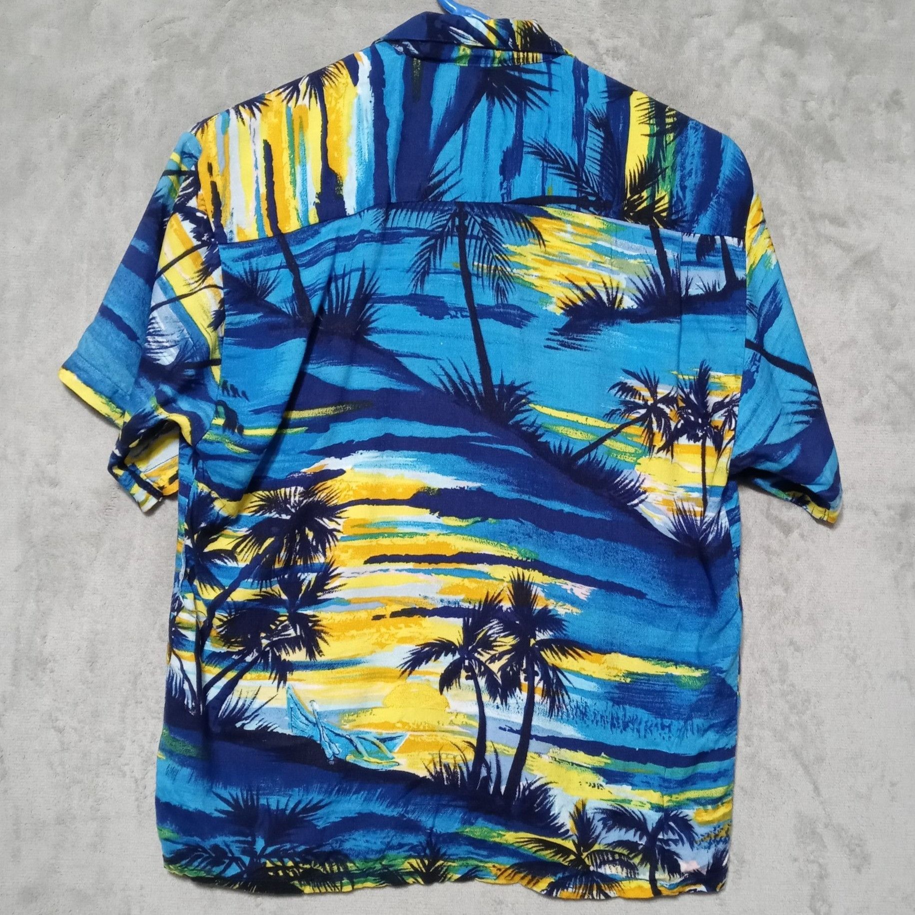Pineapple Connection Pineapple Connection Large Hawaiian Shirt Blue Palm Tree Isl Size US L / EU 52-54 / 3 - 2 Thumbnail