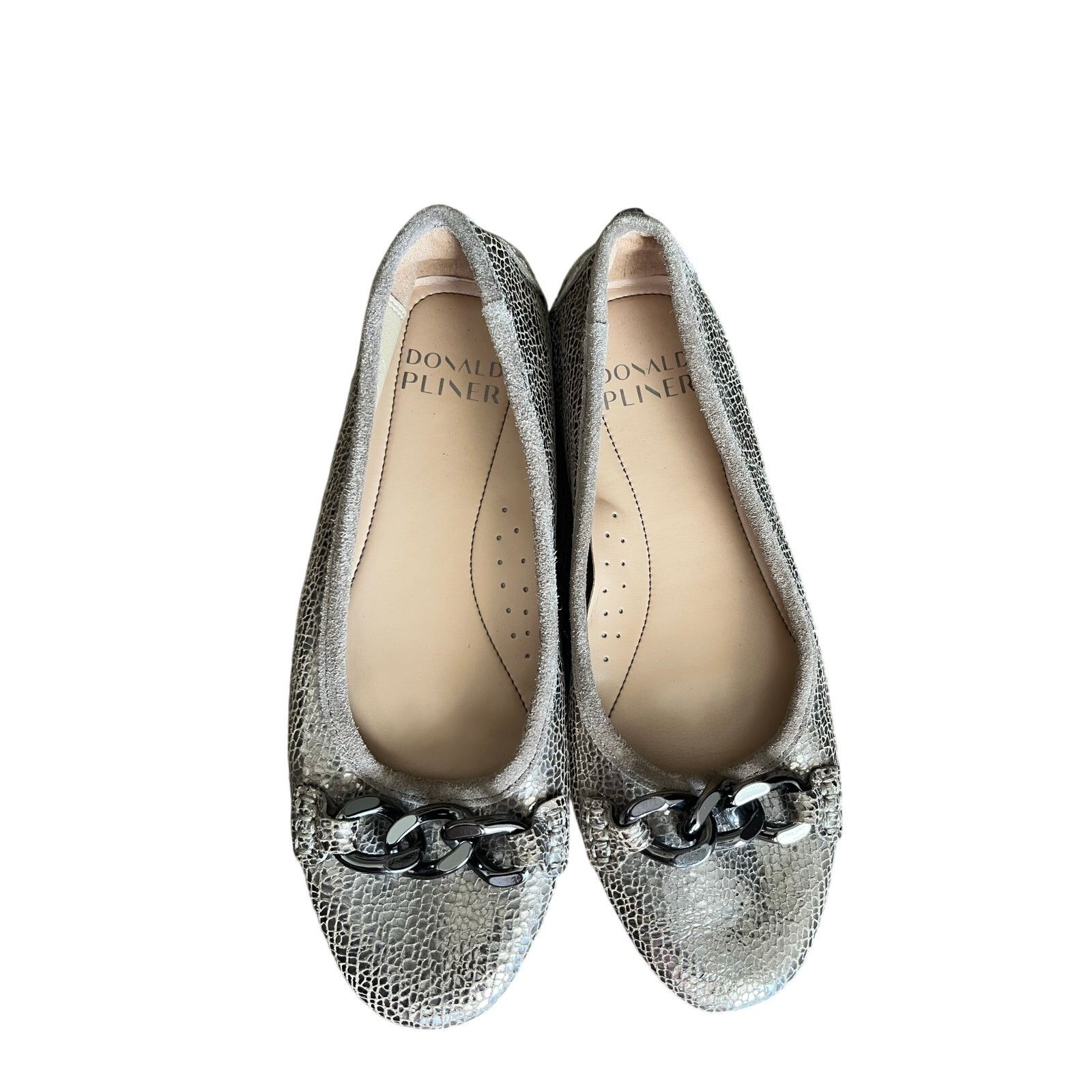 Donald Pliner DONALD PLINER Raya Pebbled Leather Flat Womens 6.5 Metallic Size US 6.5 / IT 36.5 - 1 Thumbnail