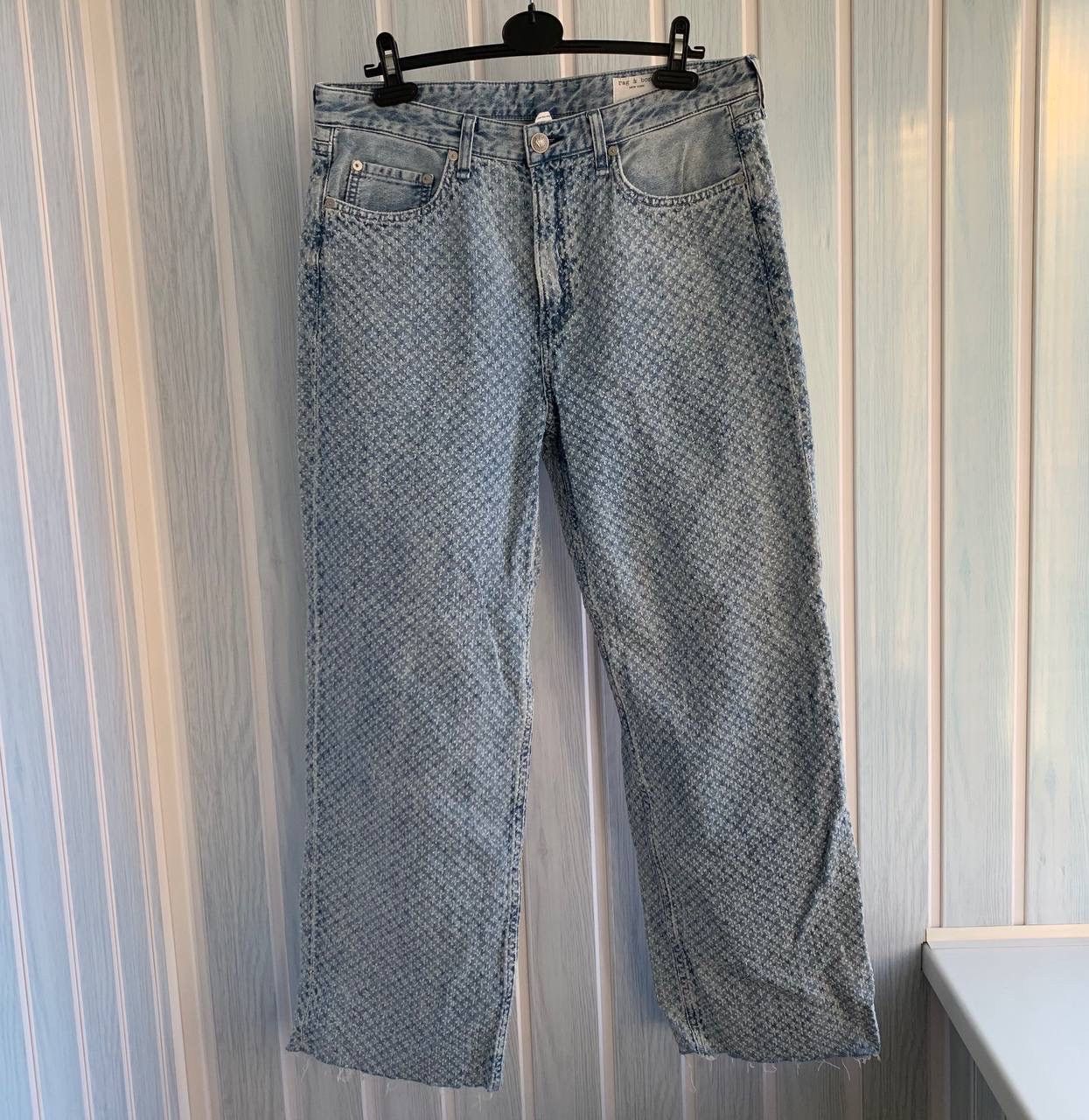 Japanese Brand × Rag & Bone Rag & Bone Logan Mid-Rise Wide Leg Indigo Tweed Denim Jeans Size US 31 - 2 Thumbnail