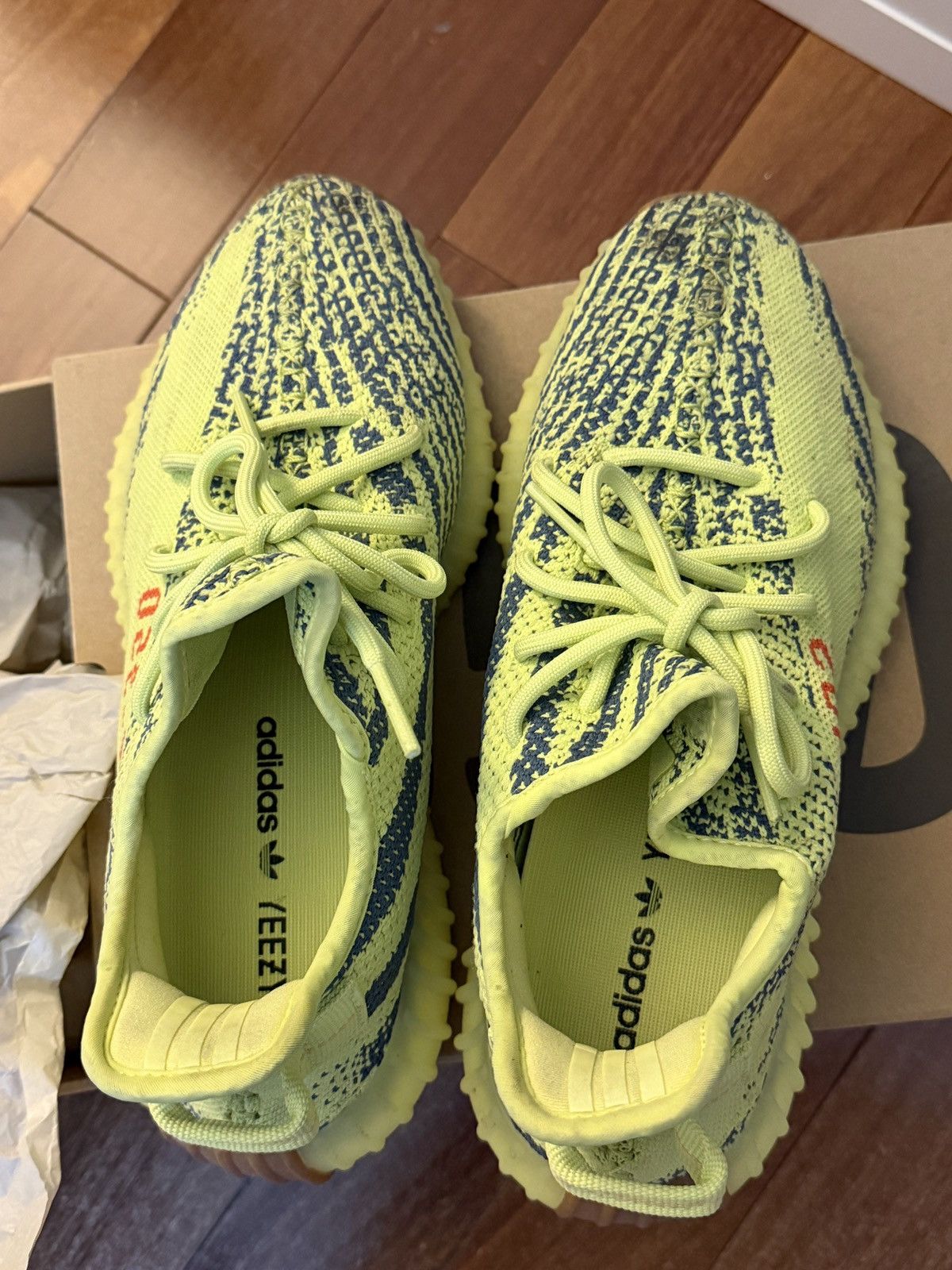 Adidas Yeezy Boost 350 V2 Semi Frozen Yellow 2017 US M 7.5 Size US 7.5 / EU 40-41 - 9 Thumbnail