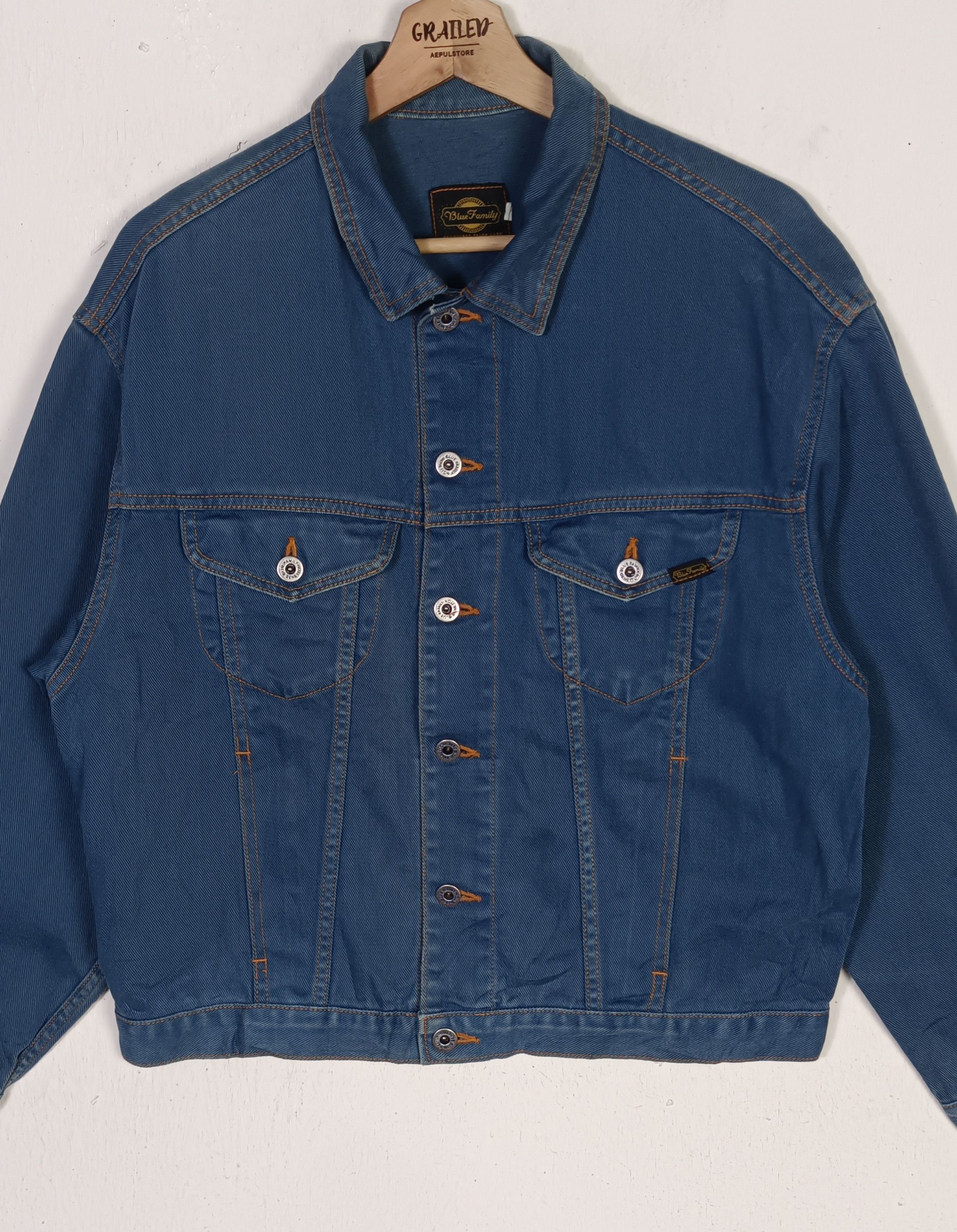 Benetton × Vintage Blue Family by Benetton Denim Jacket Size US M / EU 48-50 / 2 - 3 Thumbnail