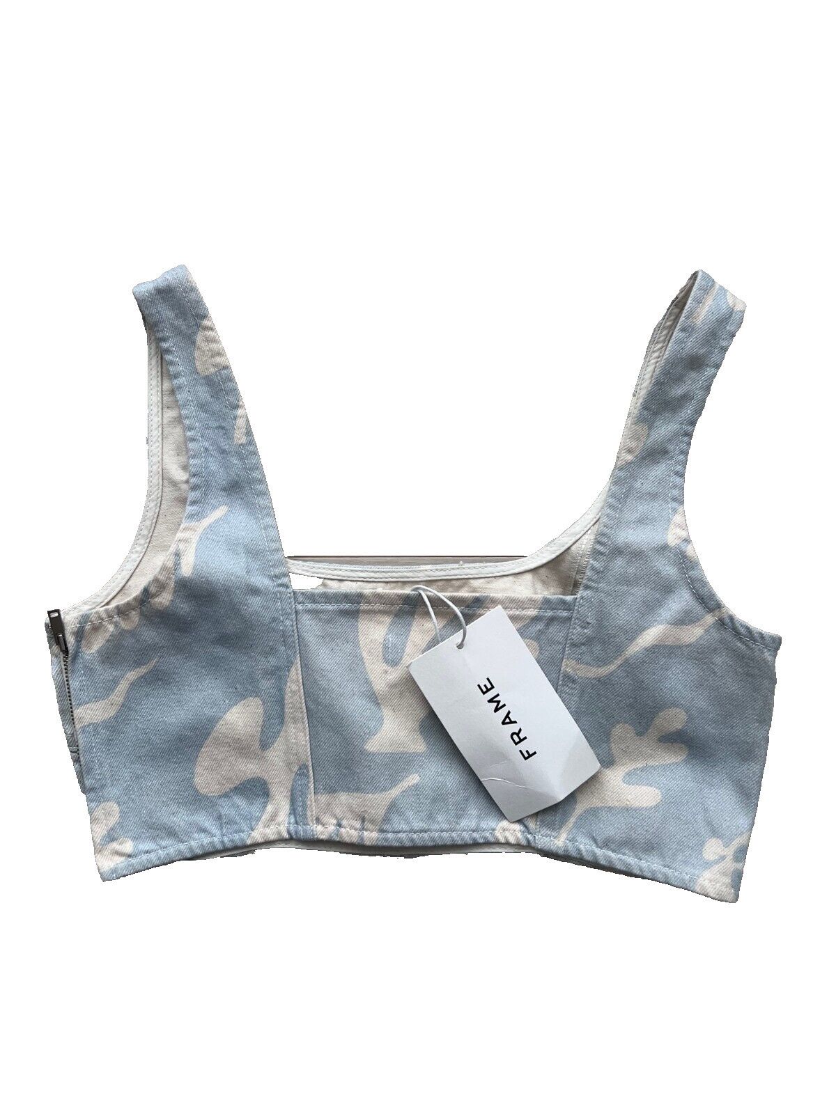 Frame Frame Seamed Denim Bustier Top Tropical Chambray ( S ) Size S / US 4 / IT 40 - 4 Thumbnail