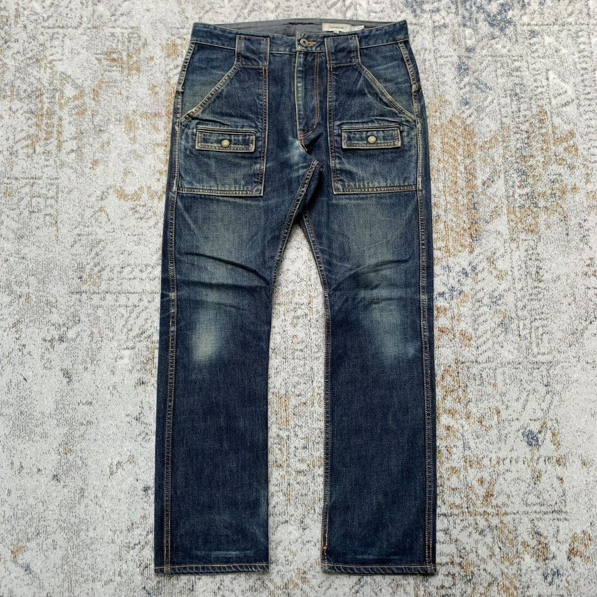 Japanese Brand × Nonnative Rare Japanese Brand Nonnative Bush Fatigue Denim Jeans Size US 32 / EU 48 - 1 Thumbnail