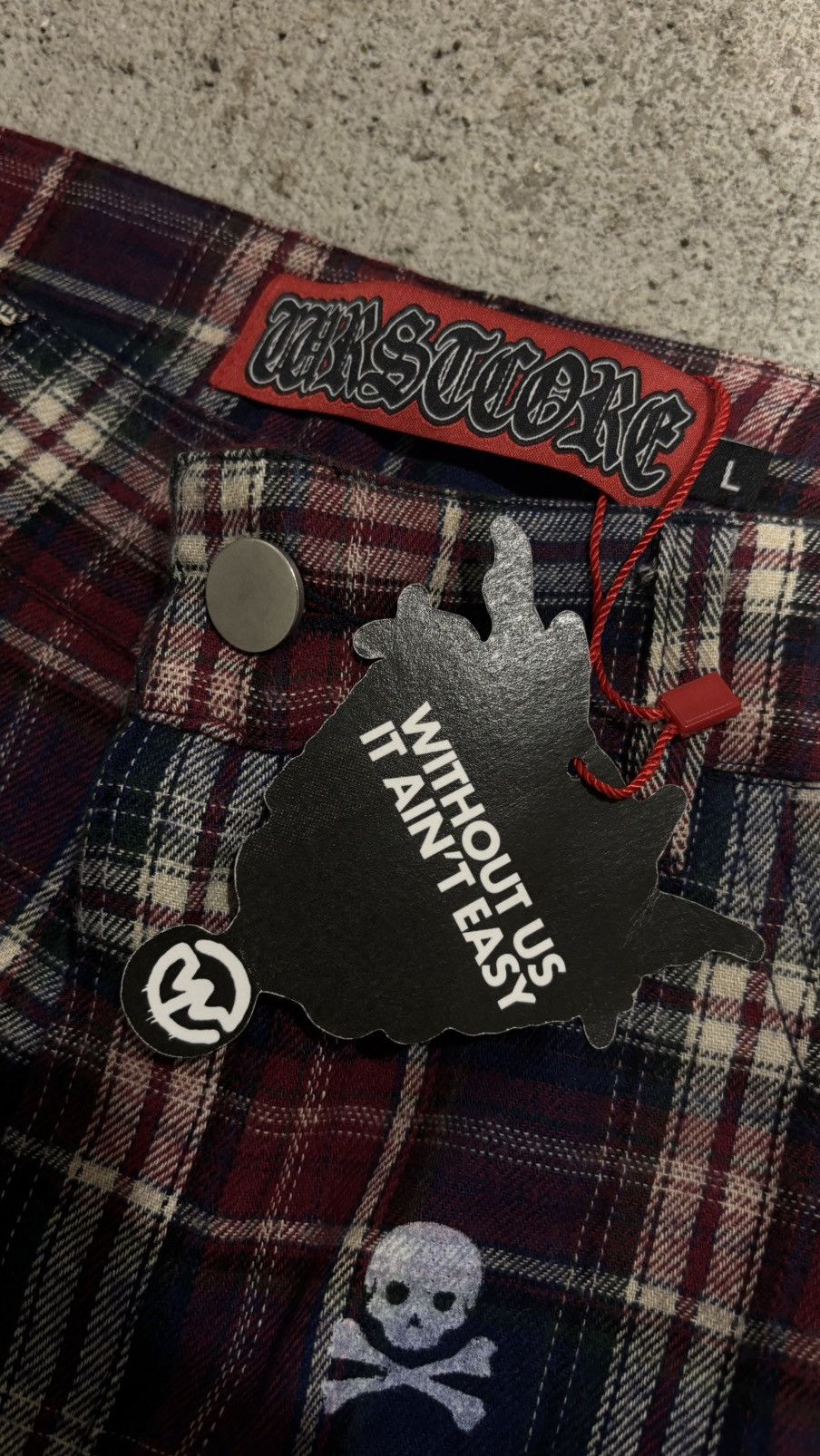 Other Wrstwrstwrst Skull Plaid Bondage Denim Size US 32 / EU 48 - 9 Thumbnail