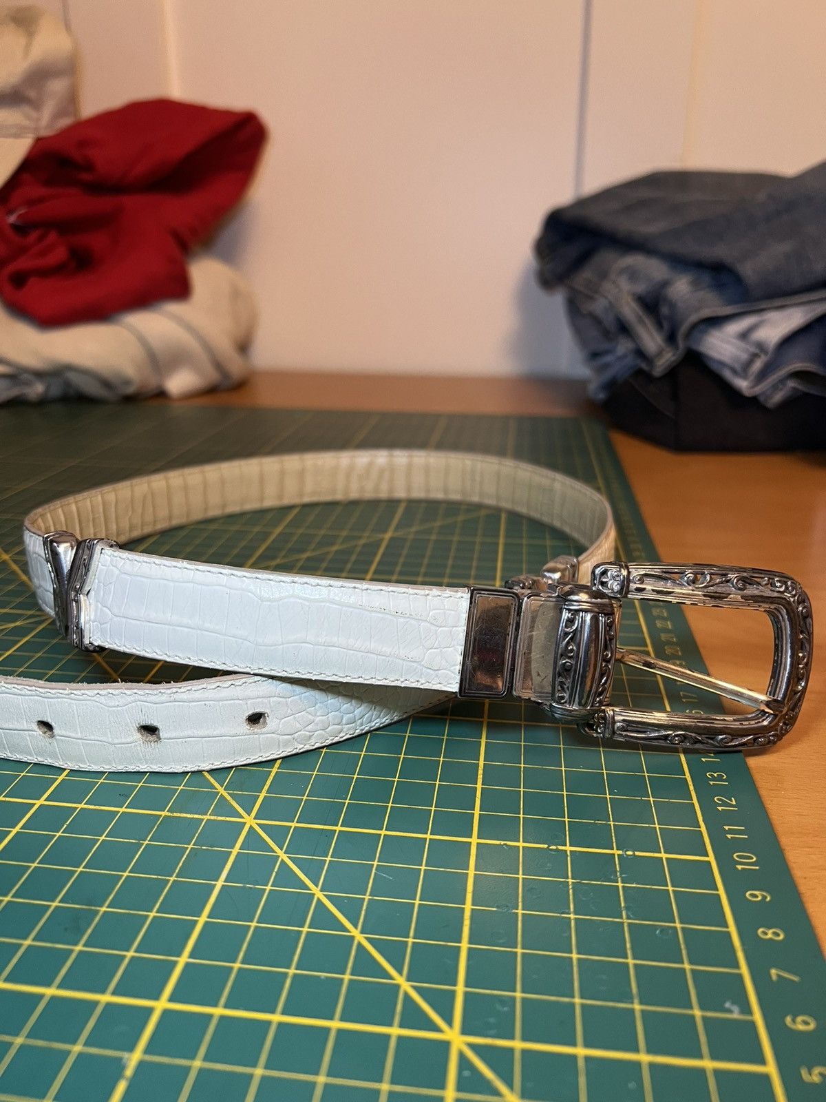 Brighton Vintage Brighton two tone interchangeable croc leather belt Size ONE SIZE - 3 Thumbnail
