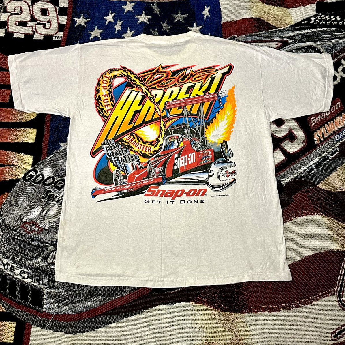 Other × Vintage 2006 - Snap On Racing - Doug Herbert NHRA Top Fuel TSHIRT XL Size US XL / EU 56 / 4 - 1 Thumbnail