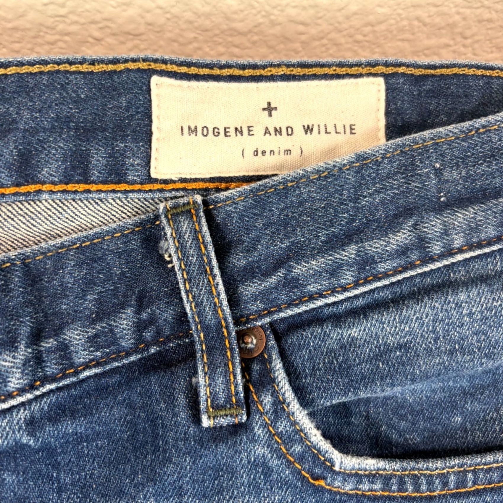 Imogene + Willie Imogene + Willie Barton Slim Denim Jeans Men 40x34 Blue Mid Rise Medium Wash Size US 40 / EU 56 - 2 Thumbnail