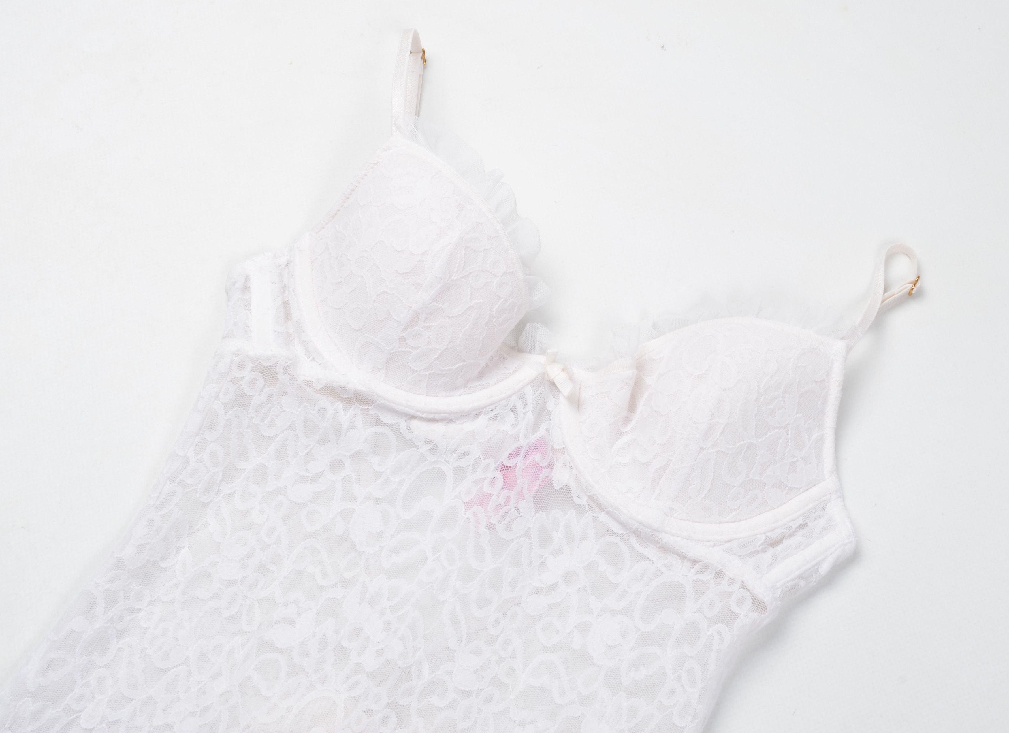 Designer × Victoria's Secret × Vintage Victorias Secret The Lacie Y2K Sexy Coquette Lace Mini Dress Size S / US 4 / IT 40 - 7 Thumbnail