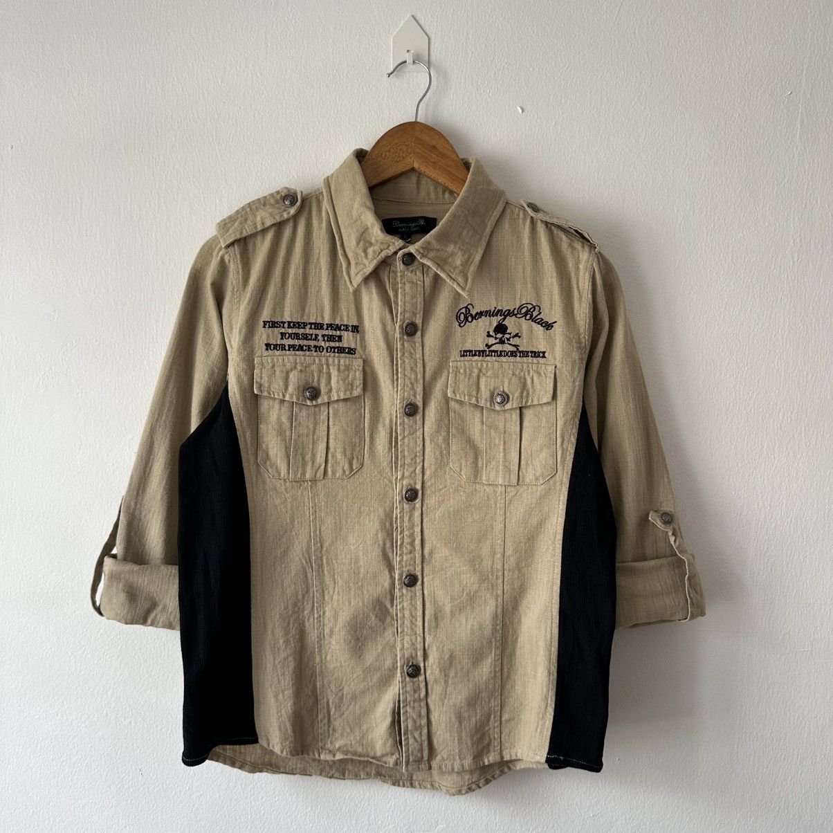 BERNINGS SHO Bernings Sho Black Label Skull Button Shirt Size US M / EU 48-50 / 2 - 9 Thumbnail