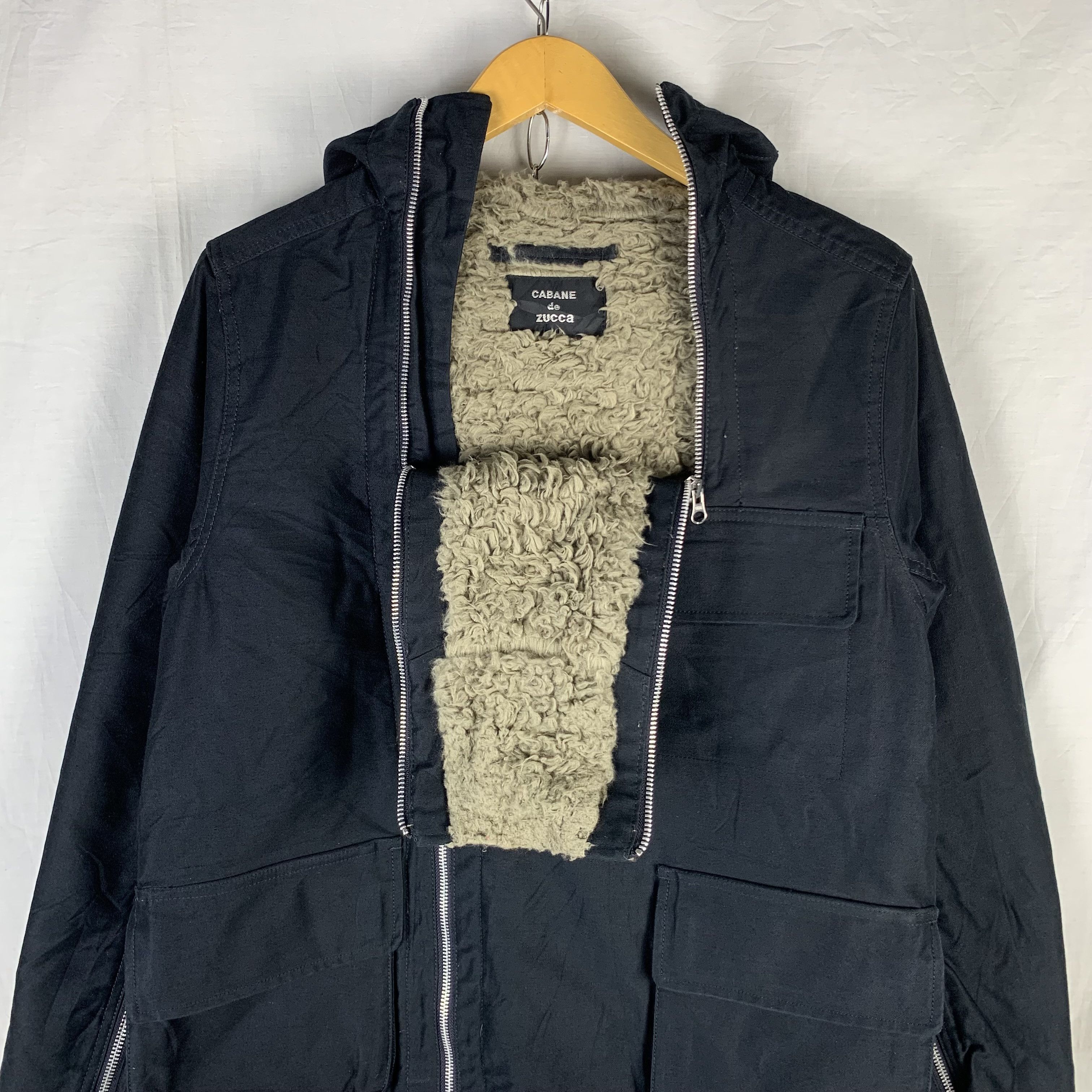 Cabane de Zucca Faux Fur Lined Jacket