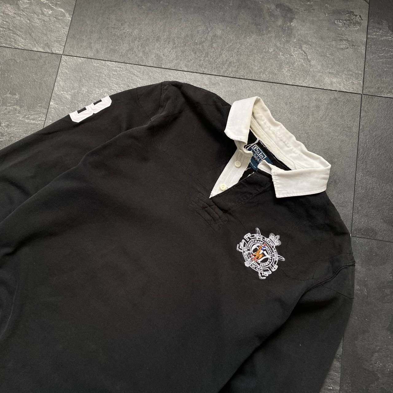 Polo Ralph Lauren × Streetwear × Vintage Rare faded polo Ralph Lauren rugby long sleeve Size US XL / EU 56 / 4 - 2 Thumbnail