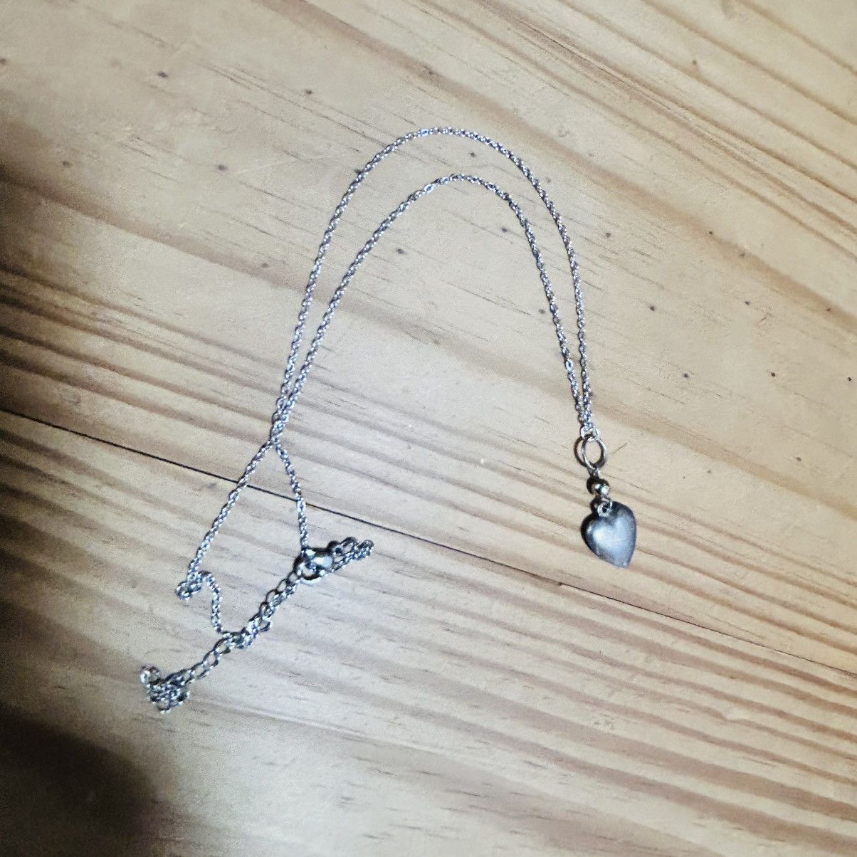 Handmade Handcrafted heart pendant on chain necklace Size ONE SIZE - 8 Thumbnail