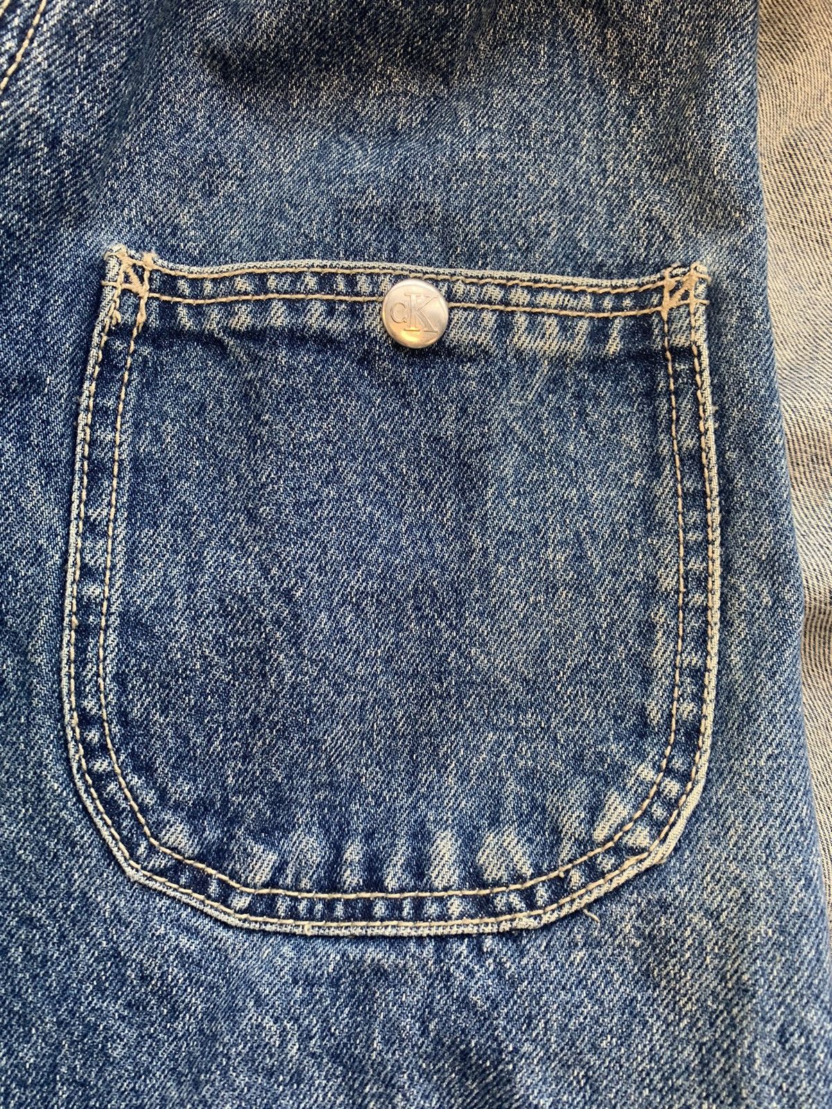 Calvin Klein × Vintage 90s Calvin Klein (CK line) Denim Utility Jacket Size US M / EU 48-50 / 2 - 9 Thumbnail