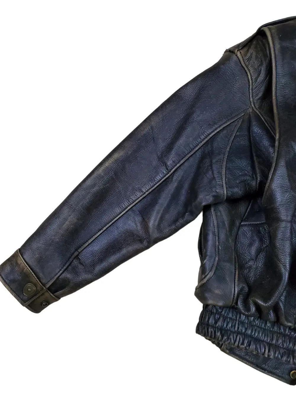 Genuine Leather 🔥Vintage Leather Jacket Human Being B3 Style🔥 Size US L / EU 52-54 / 3 - 8 Thumbnail