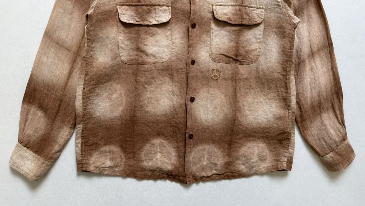 Story Mfg. Brown/Beige ‘Peace Tie Dye’ Print Shirt Size US S / EU 44-46 / 1 - 9 Thumbnail