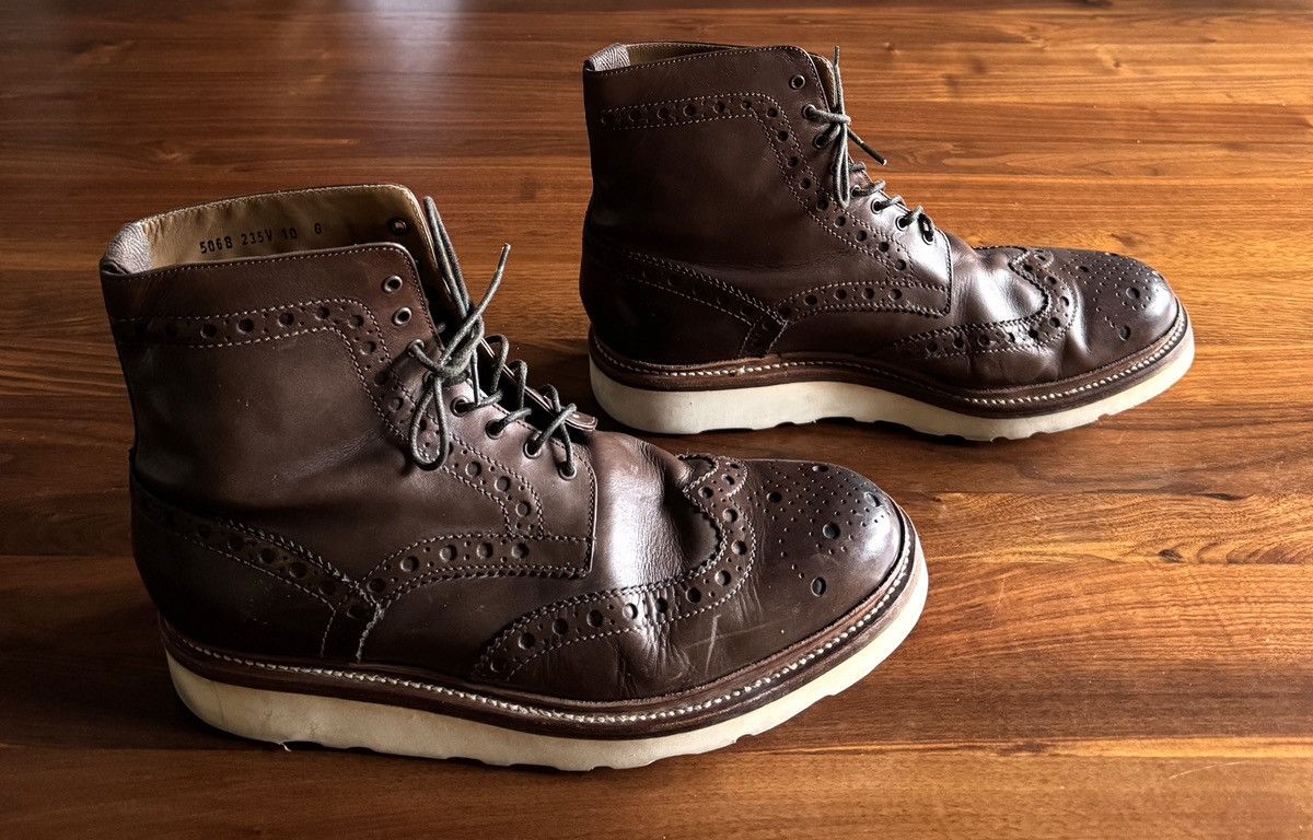 Grenson Grenson Wing Tips Leather Boots Size US 10 / EU 43 - 2 Thumbnail