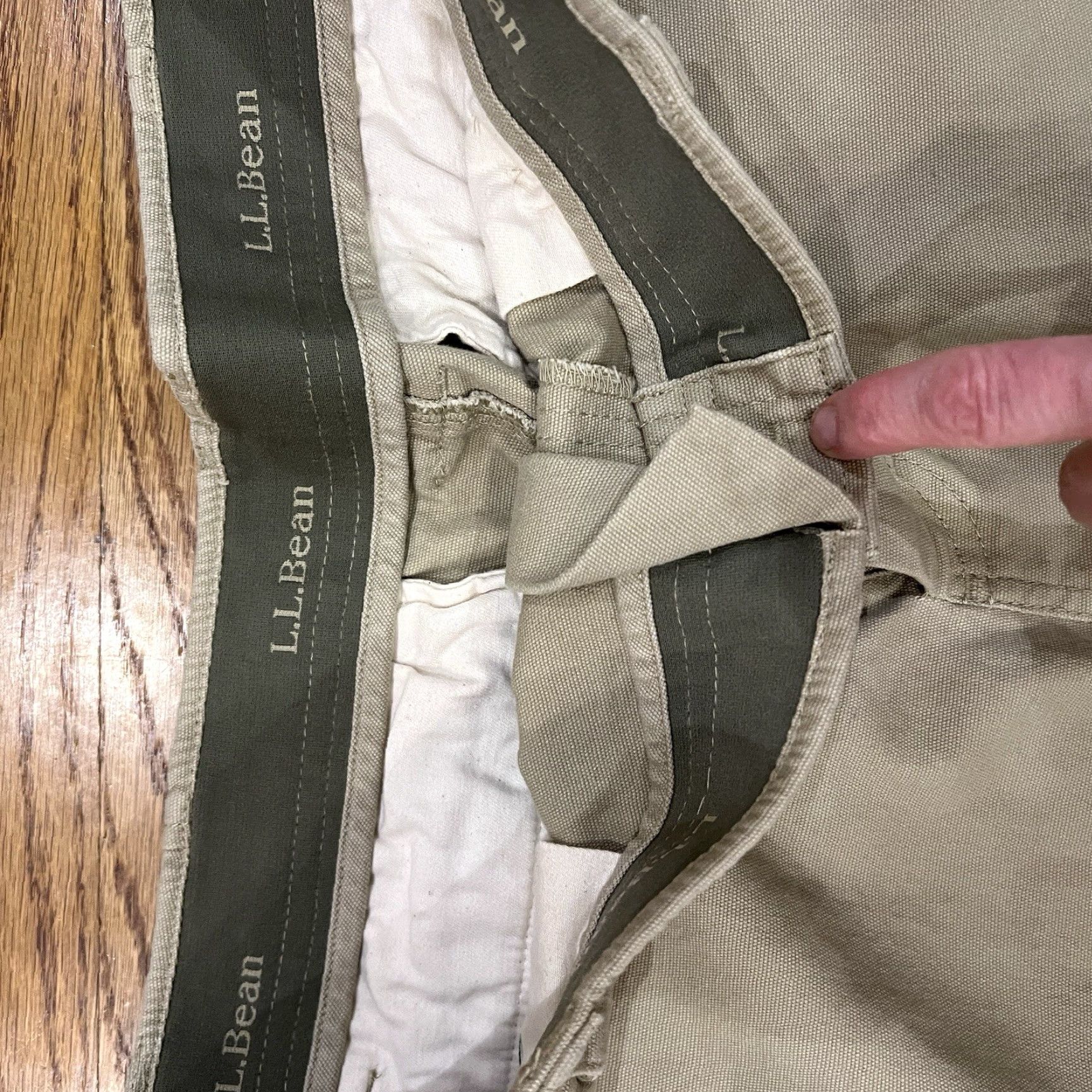 Vintage L.L. Bean Men's Hiking Pants Classic Fit Stretch Chino Beige Size 36 x 29 Size US 36 / EU 52 - 3 Thumbnail