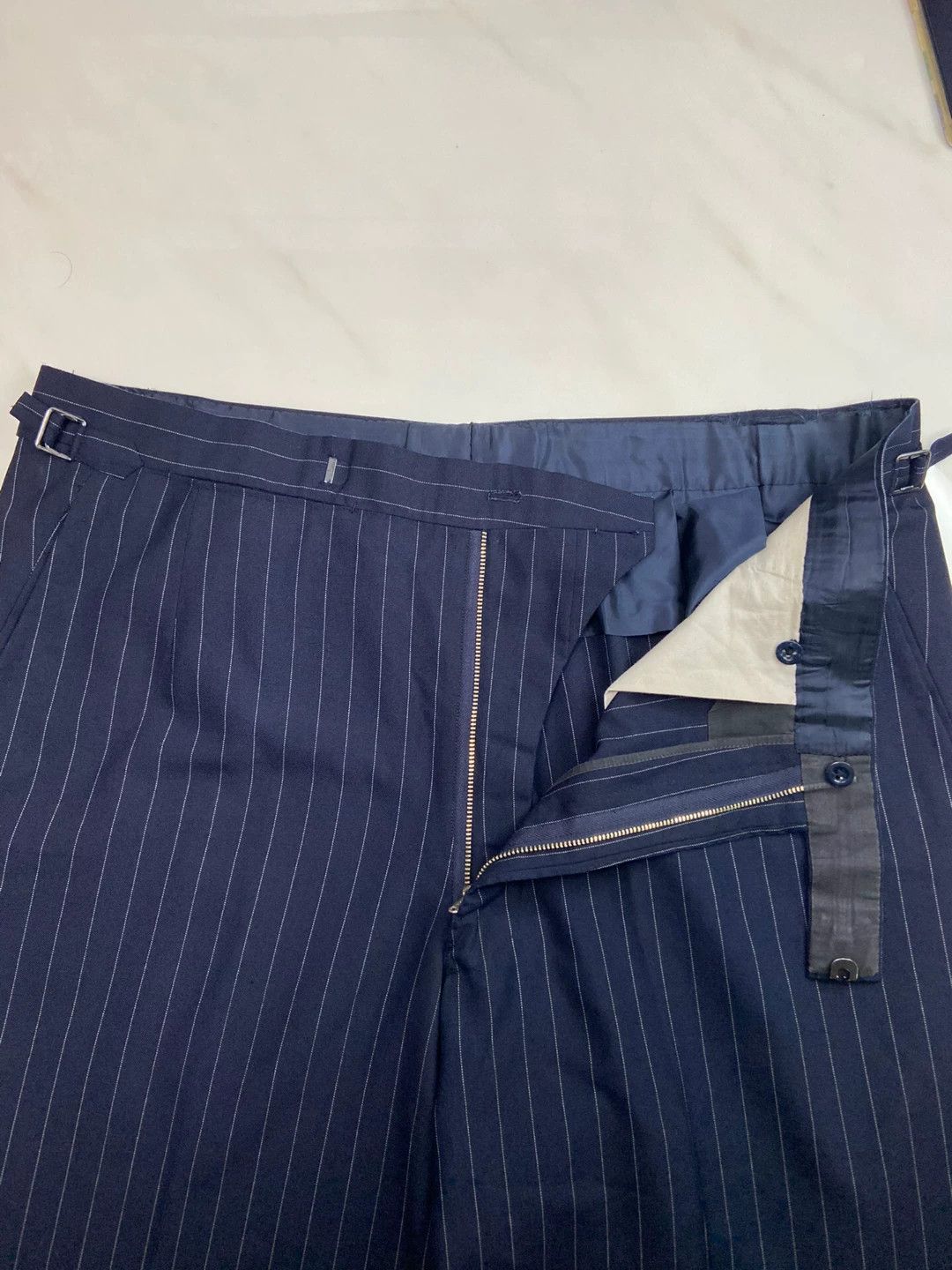 Anderson & Sheppard Custom Wool Silk Trousers by Anderson & Sheppard Size US 39 - 4 Thumbnail