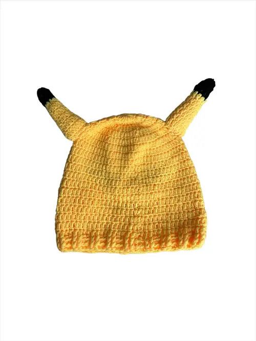 Handmade Handmade Knitted Balaclava Hat Pikachu Pokemon Devil Style Size ONE SIZE - 3 Thumbnail