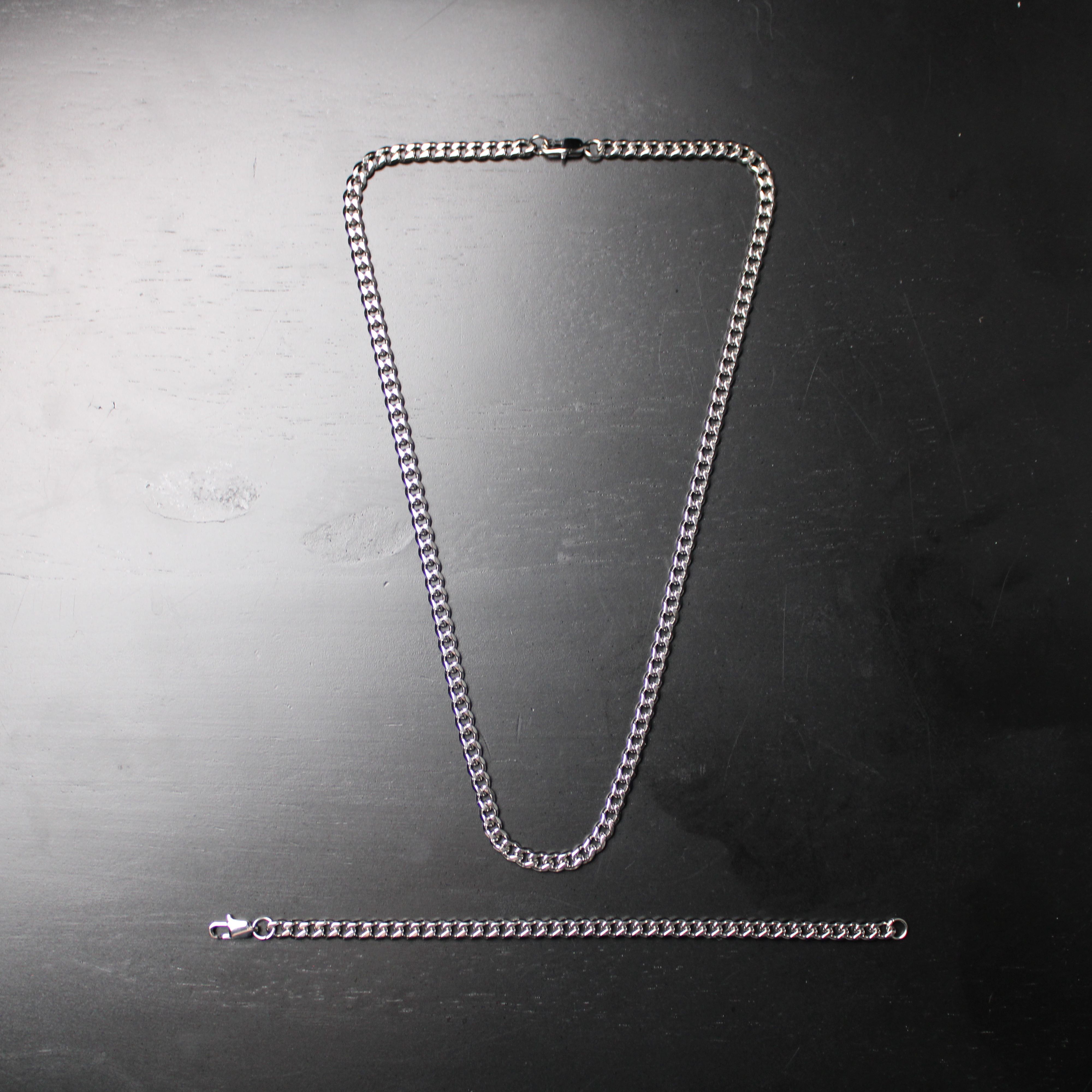 Jewelry Silver 5mm Cuban Link Chain Size ONE SIZE - 1 Thumbnail