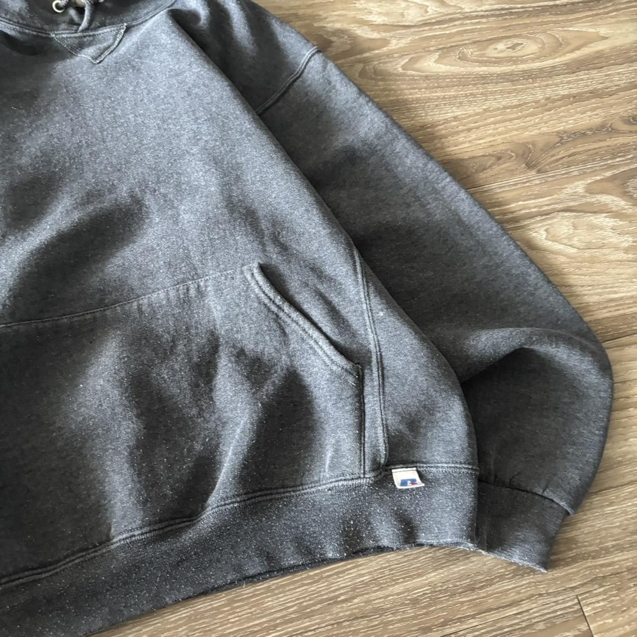 Russell Athletic Crazy Vintage Y2K/2000s Charcoal Grey Russell Blank Pullover Hoodie! Size M Size US M / EU 48-50 / 2 - 4 Thumbnail